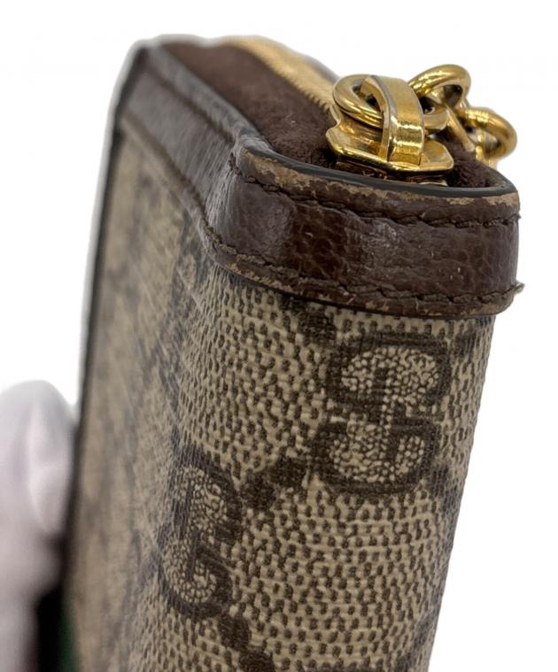 中古・古着通販】GUCCI (グッチ) 長財布 ブラウン×ベージュ｜ブランド