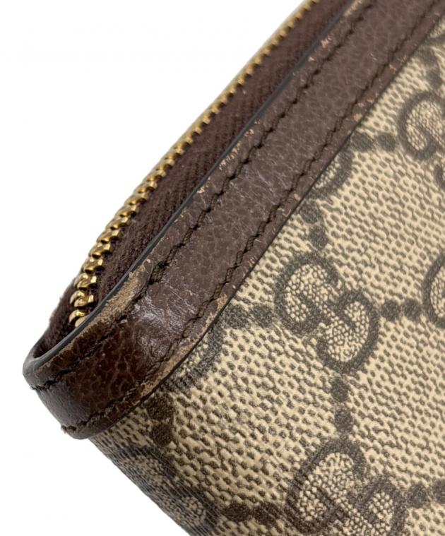 中古・古着通販】GUCCI (グッチ) 長財布 ブラウン×ベージュ｜ブランド