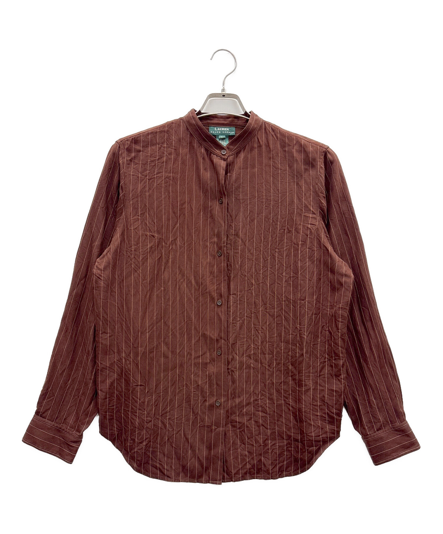 ラルフローレン BLAKE シルクリネン ブラウン 長袖シャツ Sサイズ 中古・古着通販】LAUREN RALPH LAUREN (ローレンラルフローレン