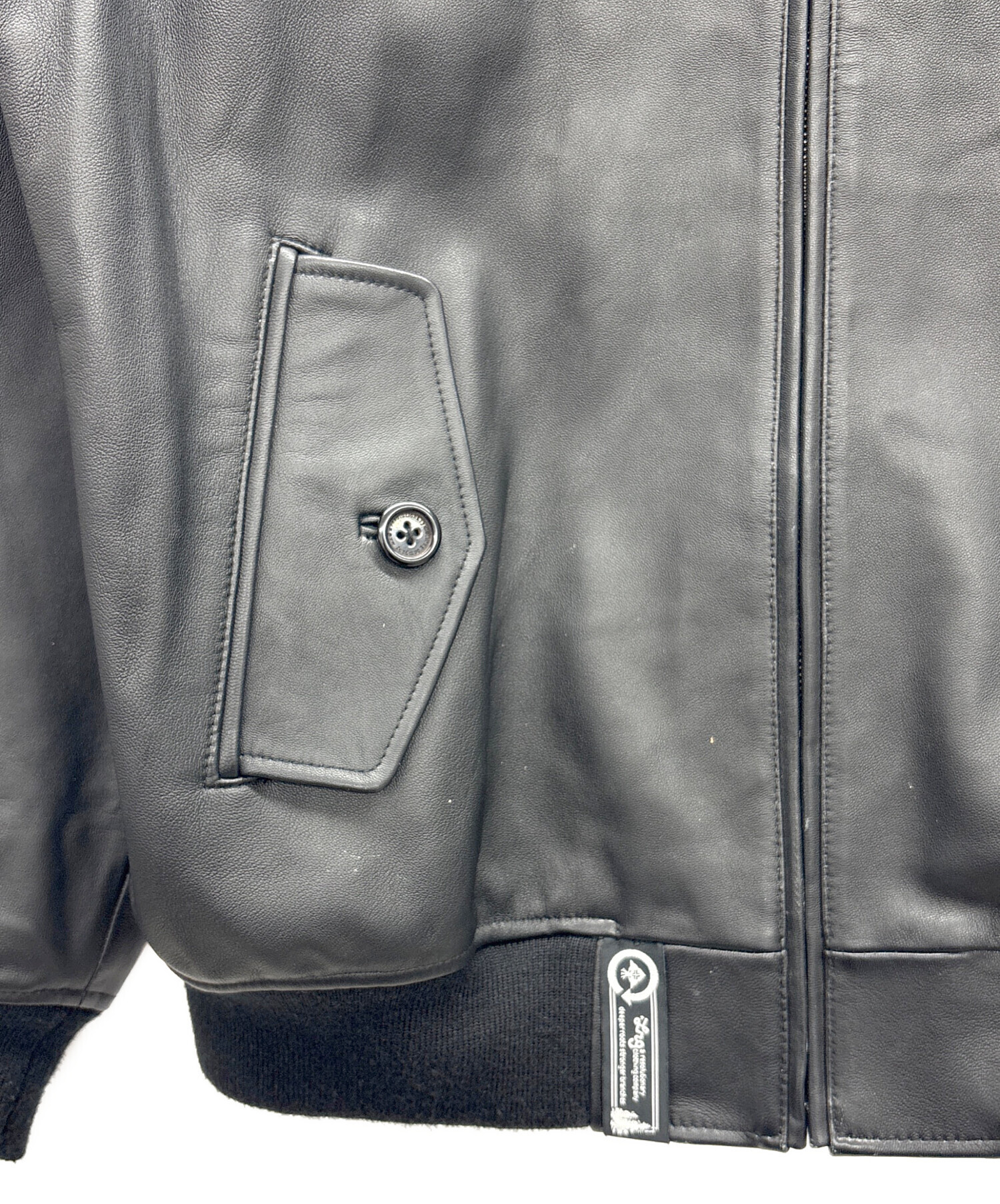 中古・古着通販】LRG (エルアールジー) レザージャケット ブラック