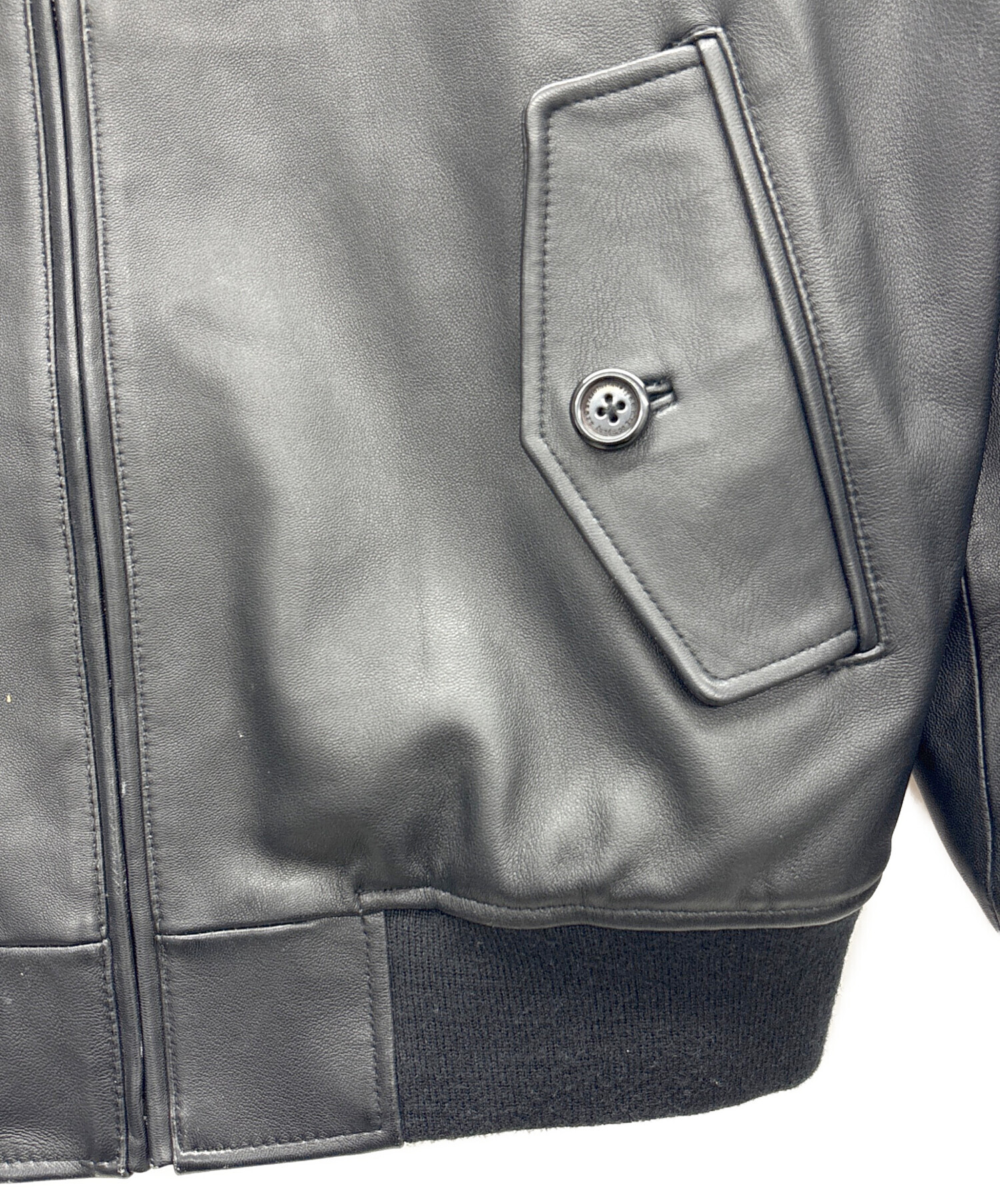 中古・古着通販】LRG (エルアールジー) レザージャケット ブラック