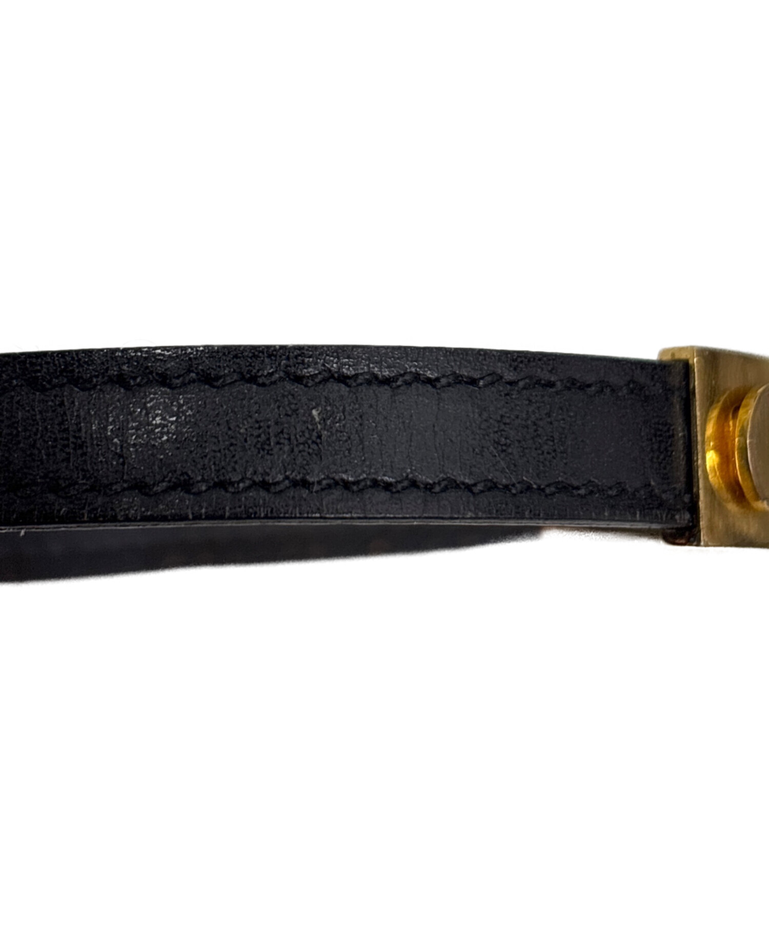 中古・古着通販】HERMES (エルメス) ブレスレット ブラック×ゴールド