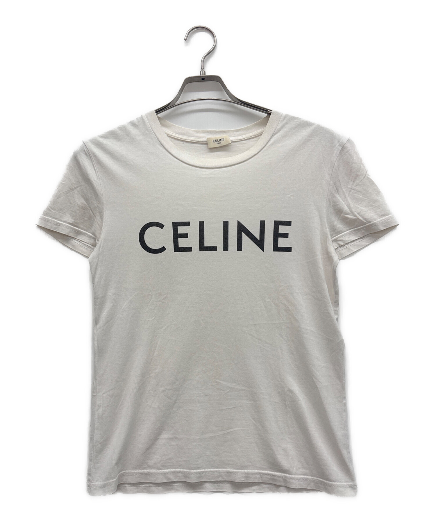 【タグ付き未使用】セリーヌ　ホワイトデニム 34 中古・古着通販】CELINE (セリーヌ) Tシャツ ホワイト サイズ:XS