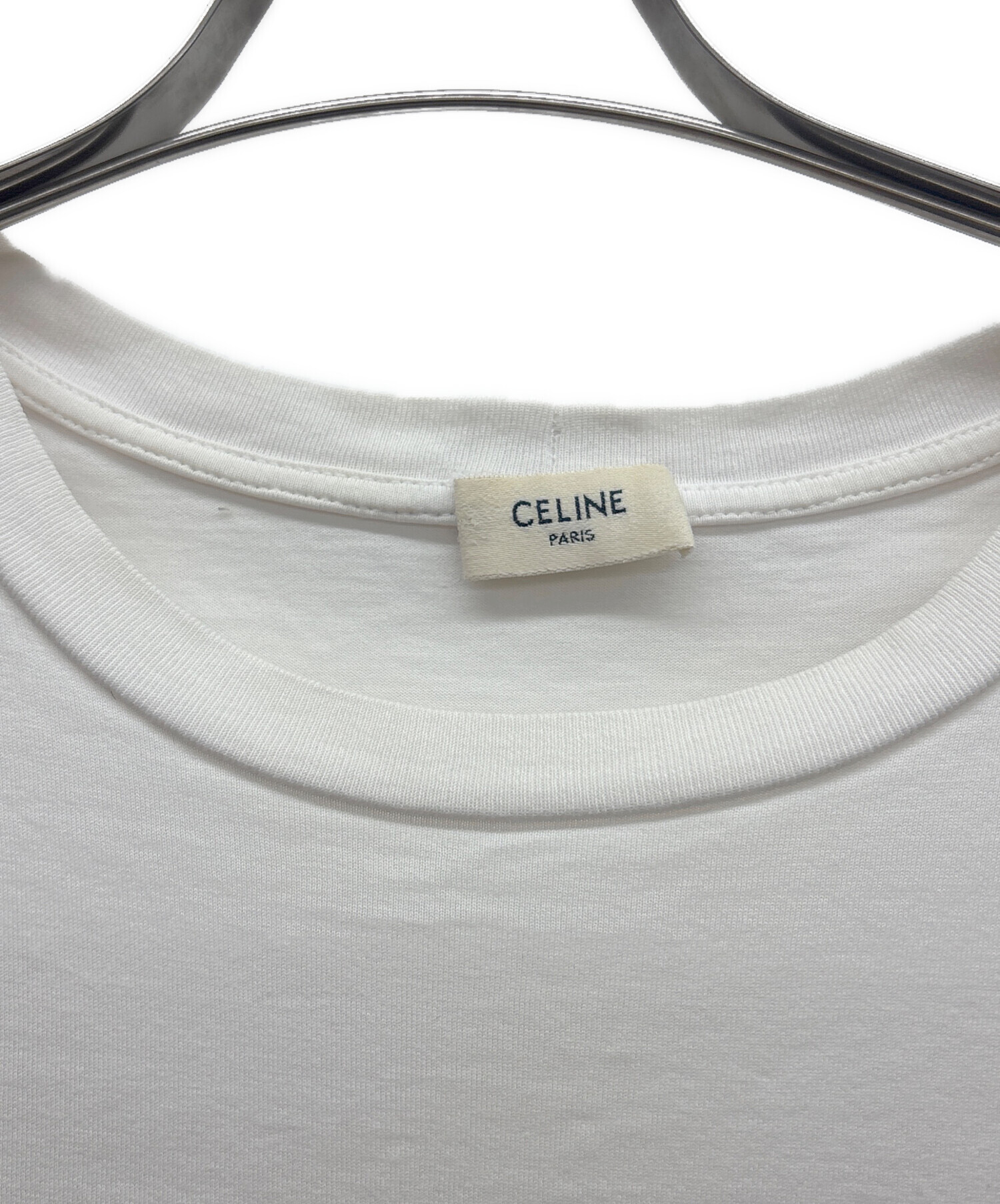 中古・古着通販】CELINE (セリーヌ) Tシャツ ホワイト サイズ:XS