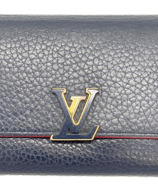 LOUIS VUITTON 三つ折り財布 ネイビー 中古・古着通販】LOUIS VUITTON (ルイ ヴィトン) 3つ折り財布 ネイビー