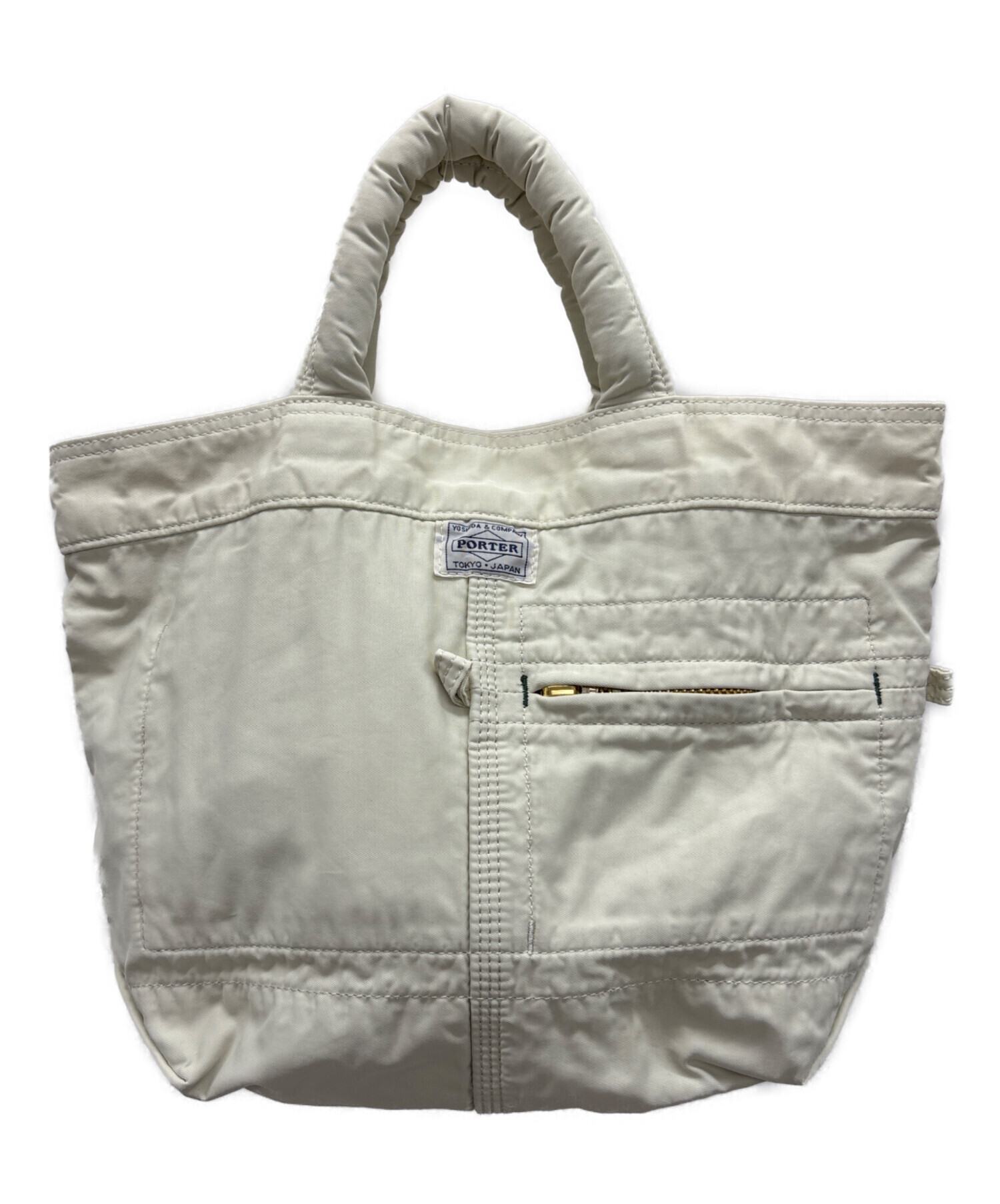 中古・古着通販】PORTER (ポーター) ミニトートバッグ アイボリー