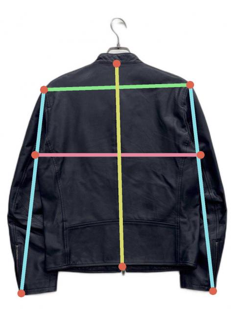 中古・古着通販】theory (セオリー) ラムレザージャケット ネイビー