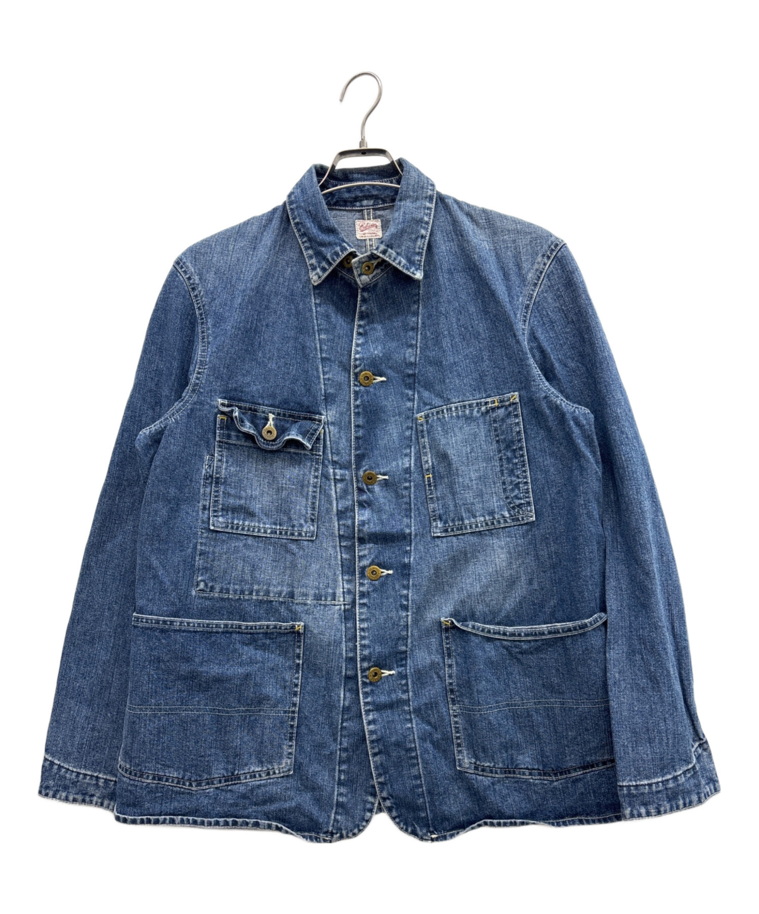 中古・古着通販】EDWIN (エドウィン) デニムカバーオール ブルー