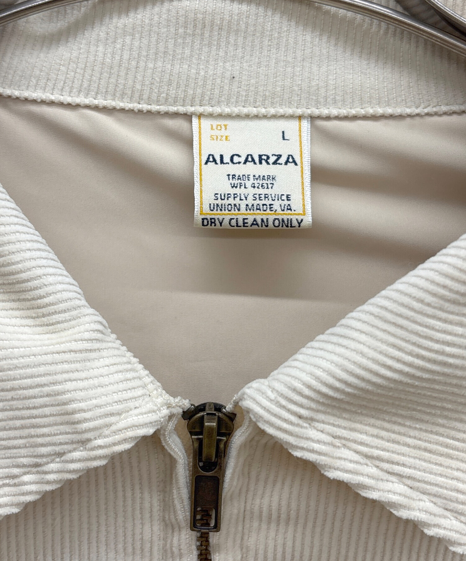 中古・古着通販】ALCARZA (アルカライザ) ワークジャケット アイボリー