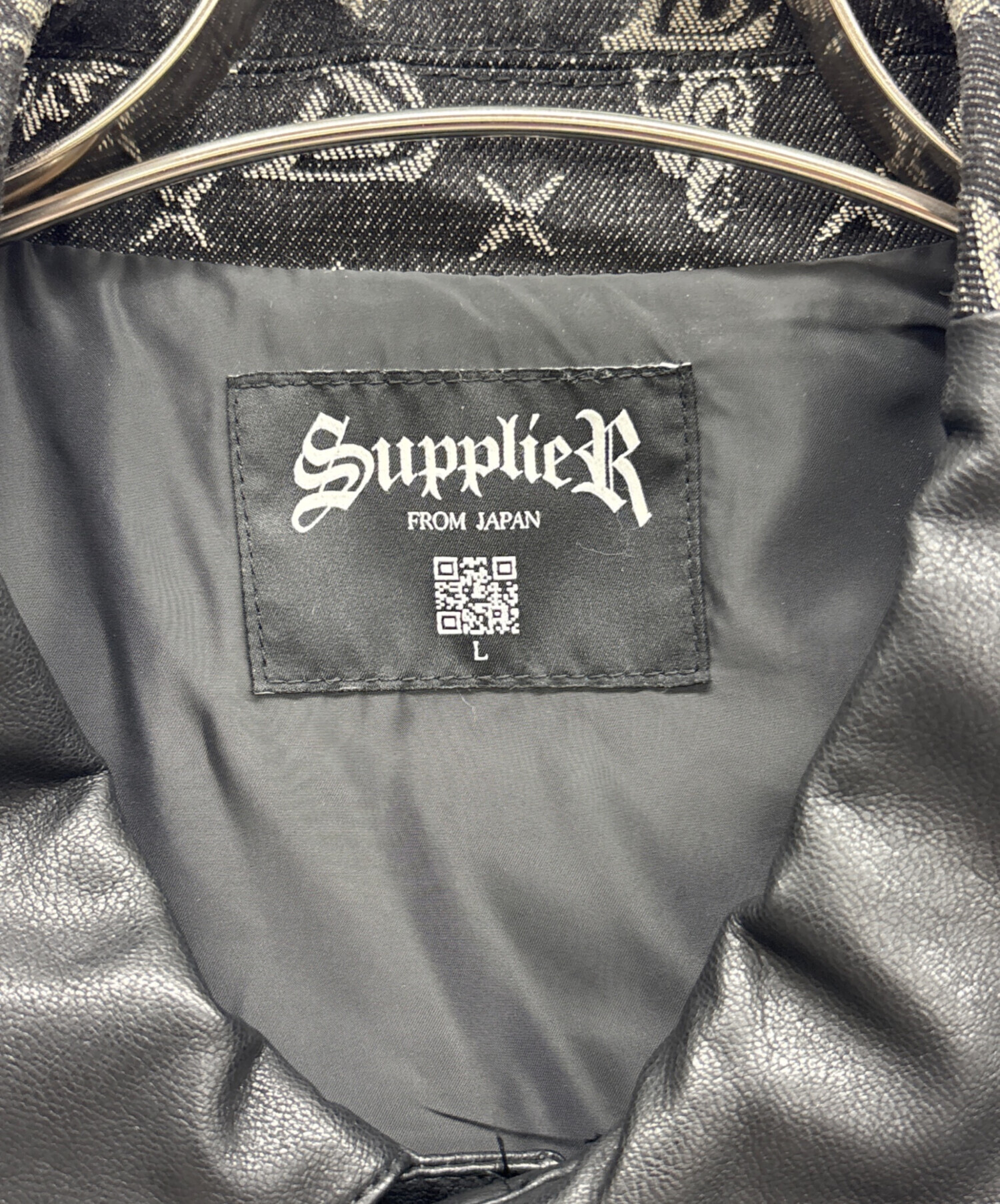 中古・古着通販】SUPPLIER (サプライヤー) フェイクレザー×デニム切替
