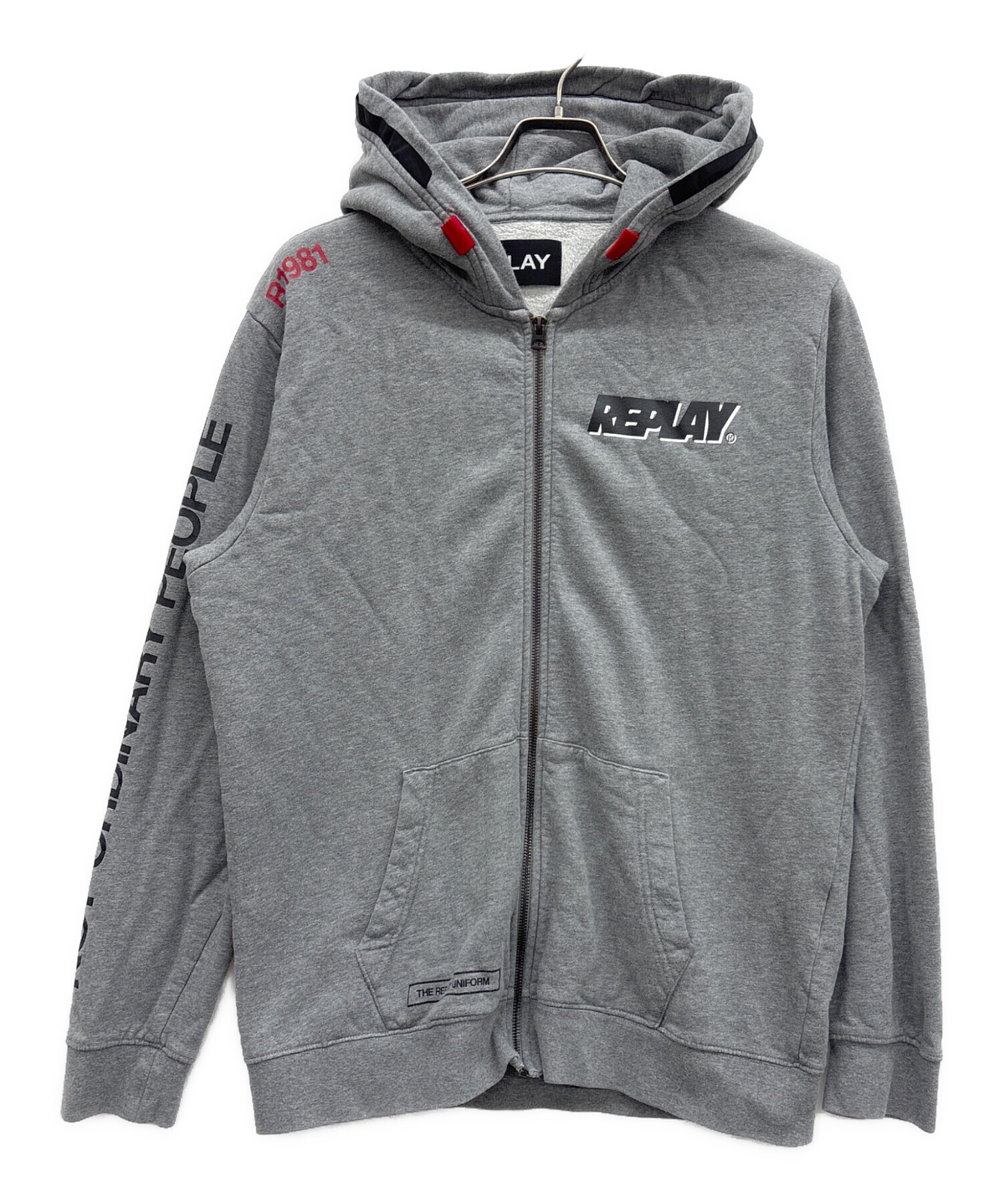 未使用級 REPLAY リプレイ 総柄 総ロゴ ジャージ セットアップ L 中古