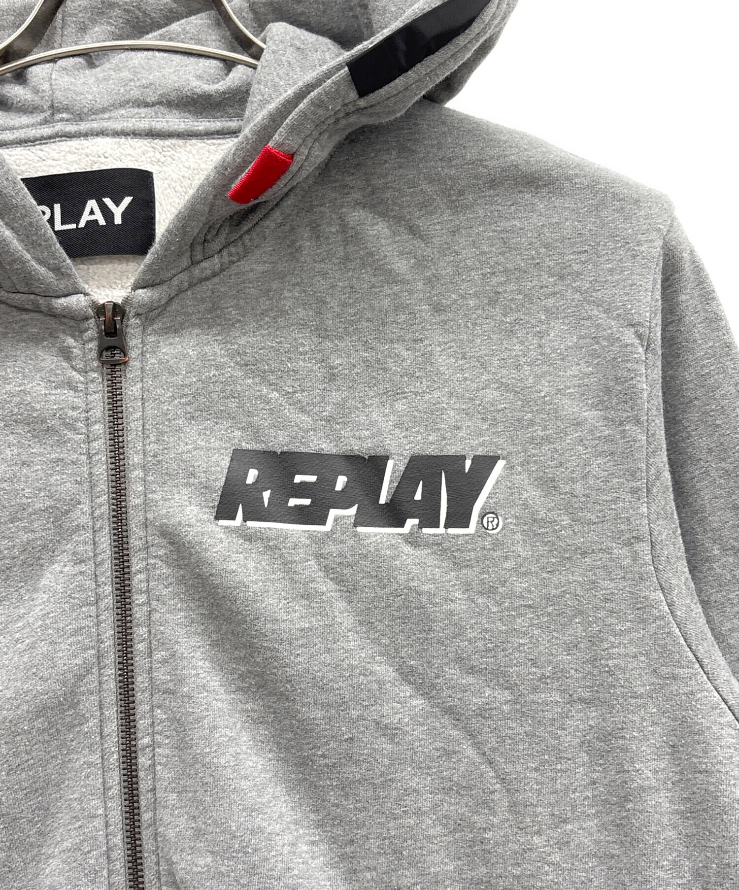 中古・古着通販】REPLAY (リプレイ) ジップパーカー グレー サイズ:XL 