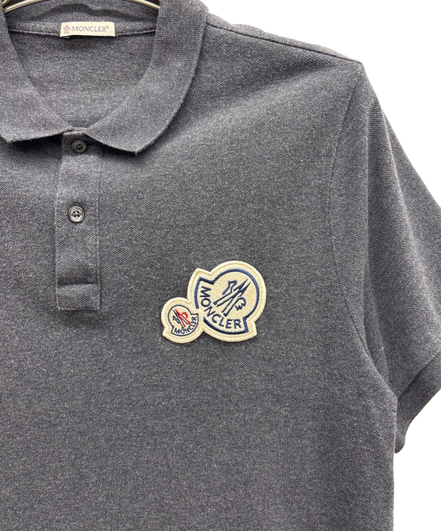 中古・古着通販】MONCLER (モンクレール) ポロシャツ グレー サイズ