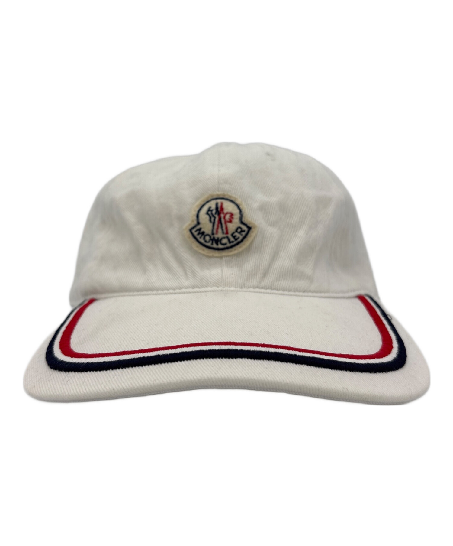 MONCLER ベースボールキャップ　ホワイト 中古・古着通販】MONCLER (モンクレール) キャップ ホワイト｜ブランド
