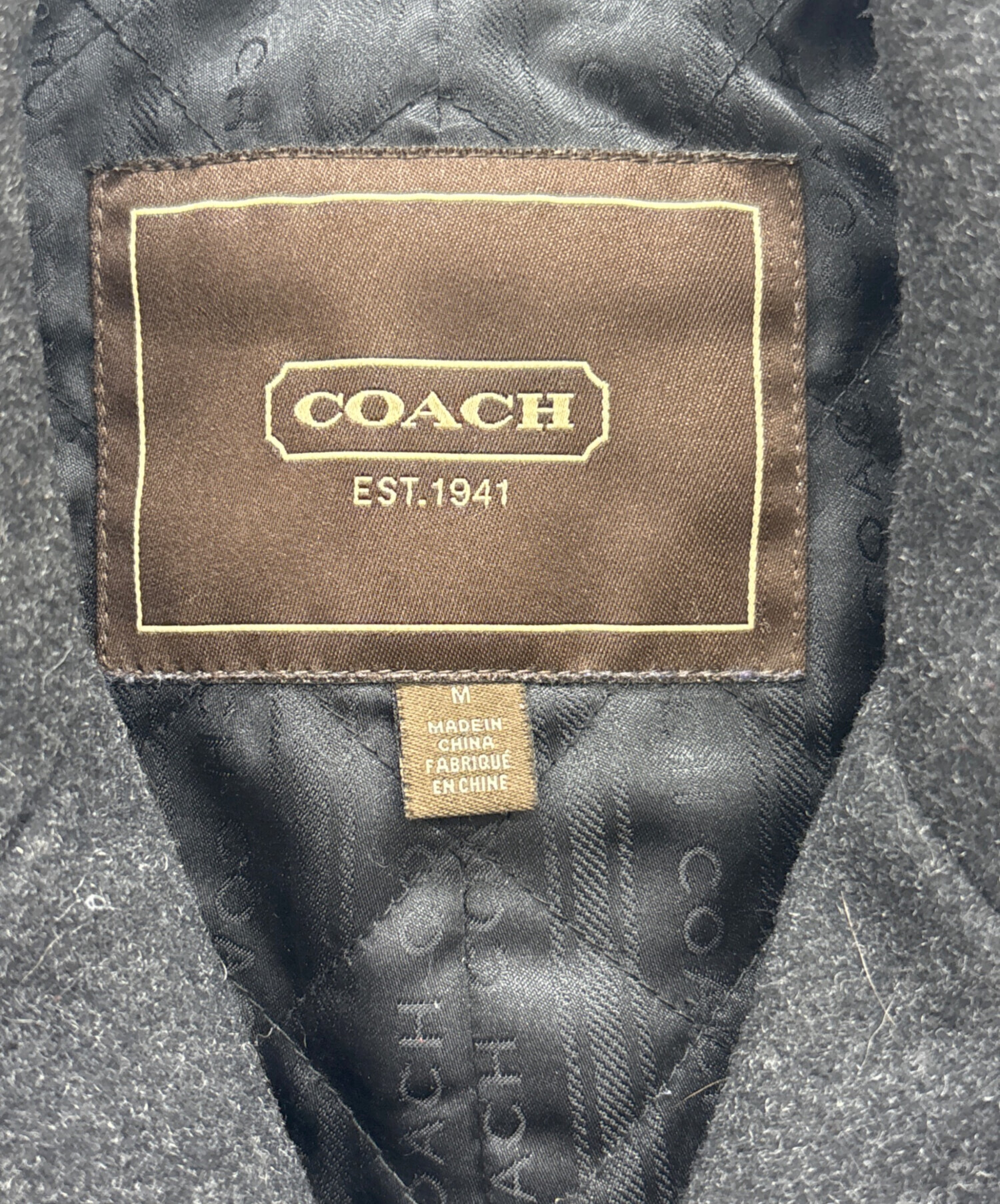 中古・古着通販】COACH (コーチ) Pコート ブラック サイズ:M｜ブランド