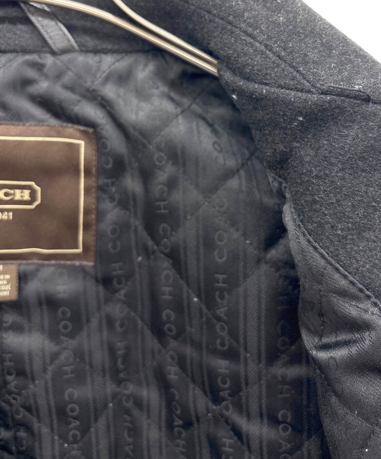 中古・古着通販】COACH (コーチ) Pコート ブラック サイズ:M｜ブランド