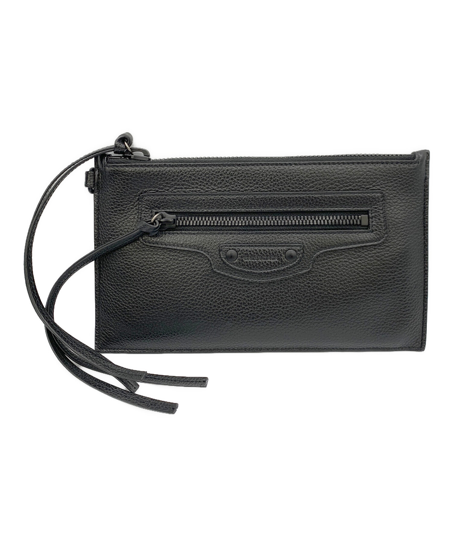 u*u様 BALENCIAGA クラッチバッグ ブラック 中古・古着通販】BALENCIAGA (バレンシアガ) クラッチバッグ ブラック