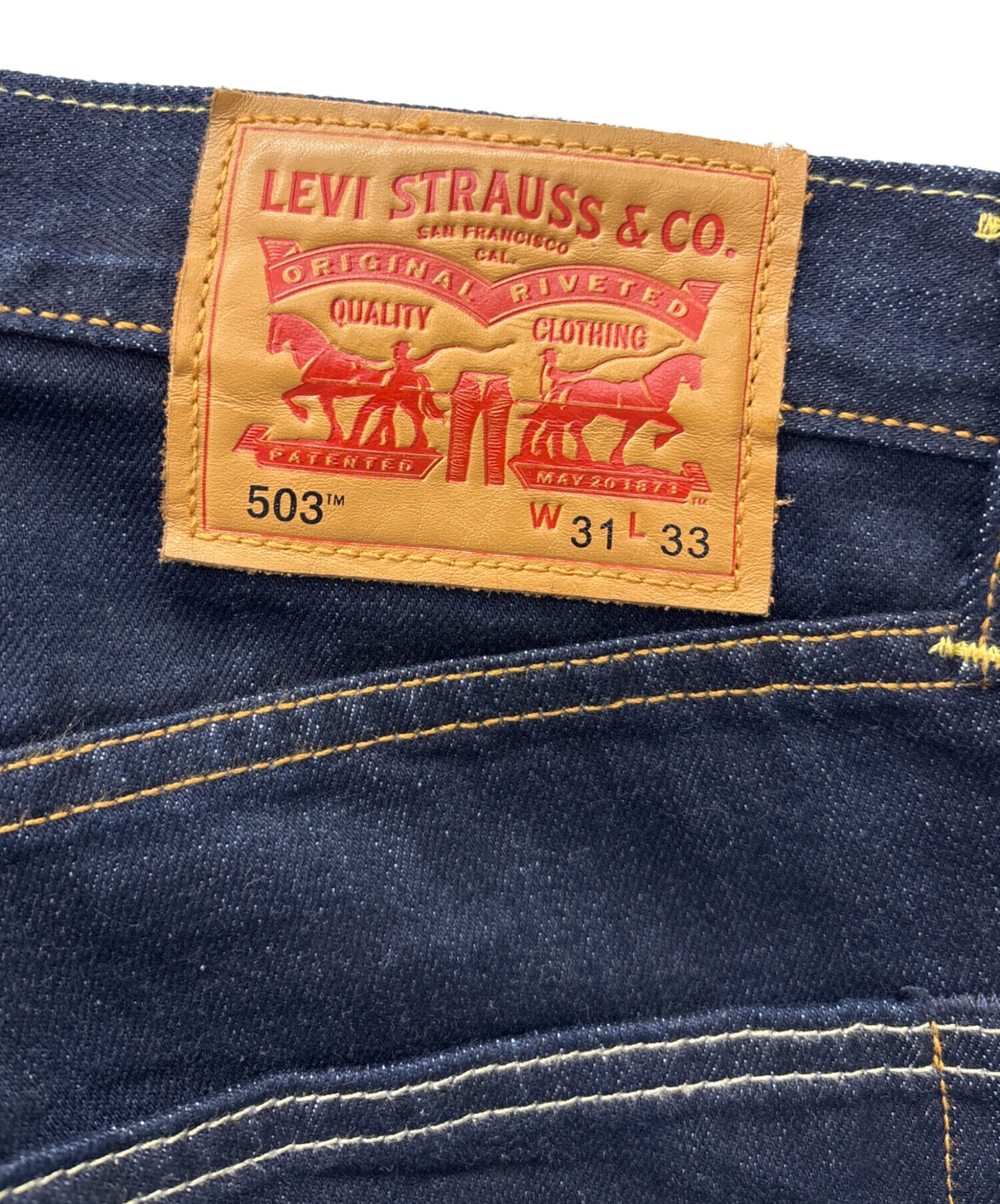 中古・古着通販】LEVI'S (リーバイス) 503デニムパンツ ネイビー