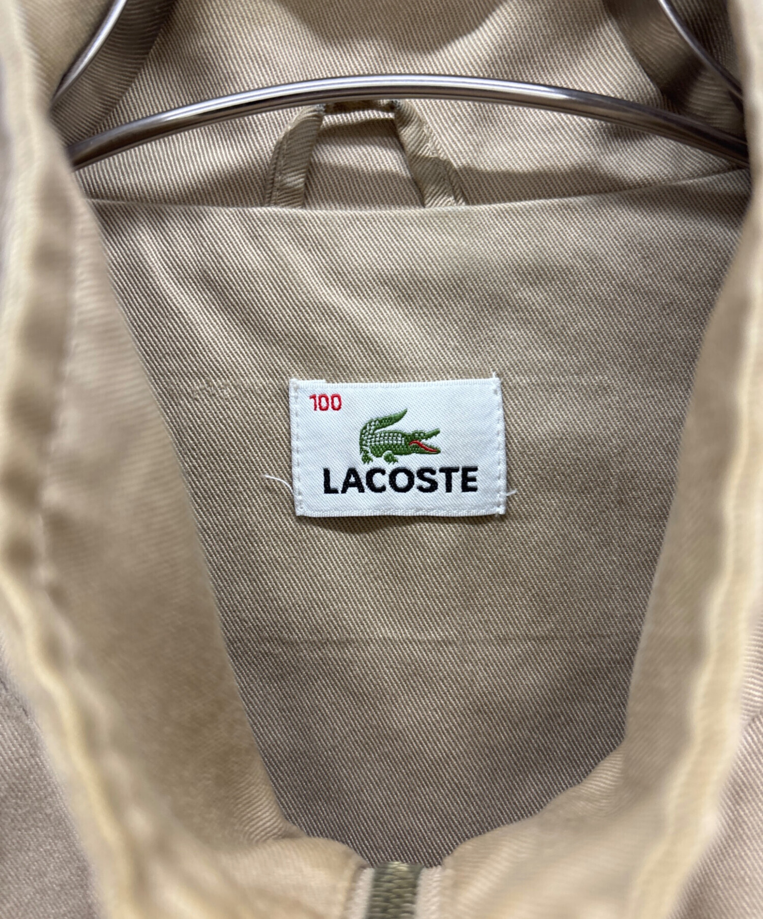 中古・古着通販】LACOSTE (ラコステ) ジップジャケット ベージュ