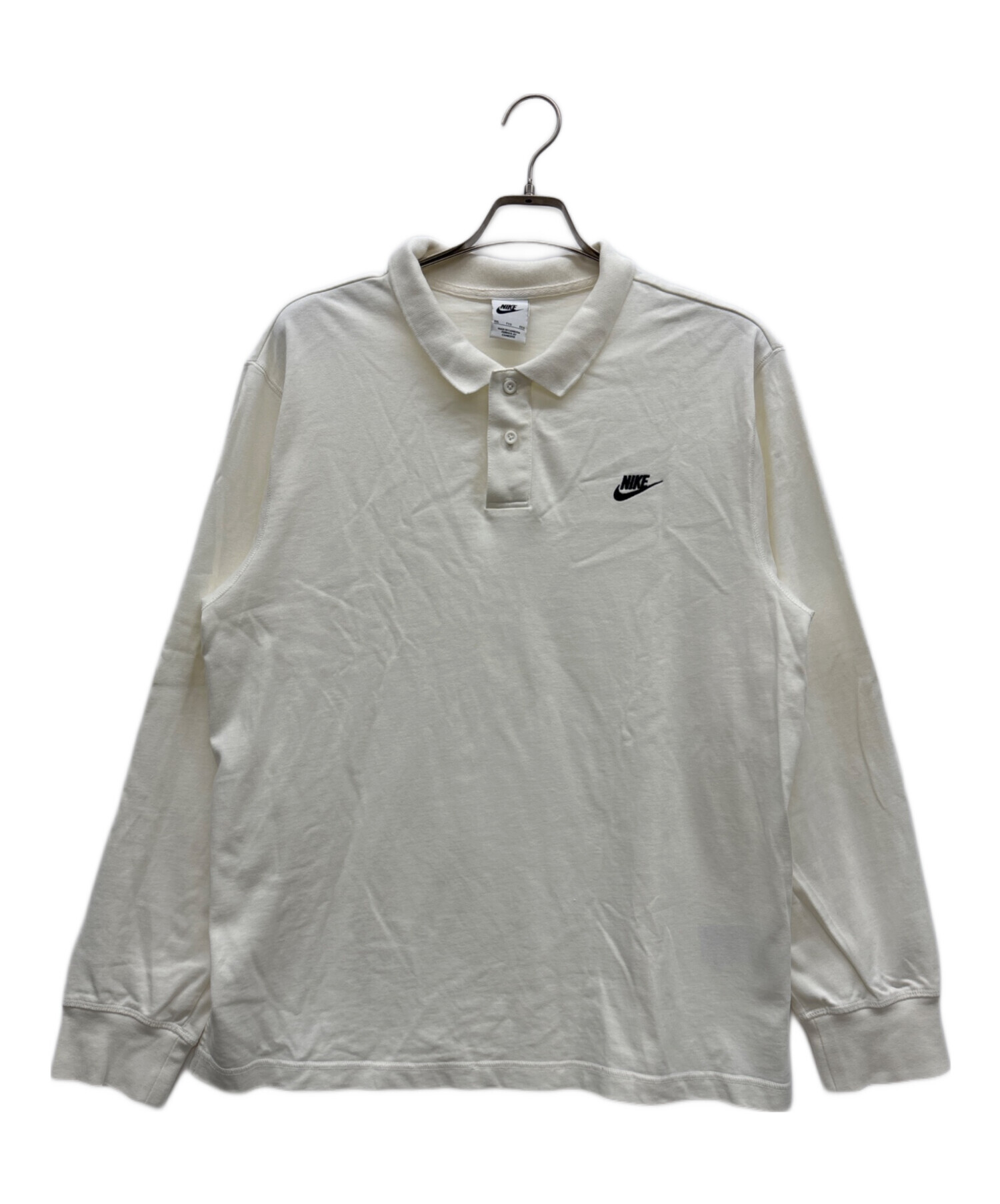 古着 まとめ売り メンズ POLO LEVI’S NIKE  中古・古着通販】NIKE (ナイキ) CLUB KNIT LS POLO ホワイト サイズ