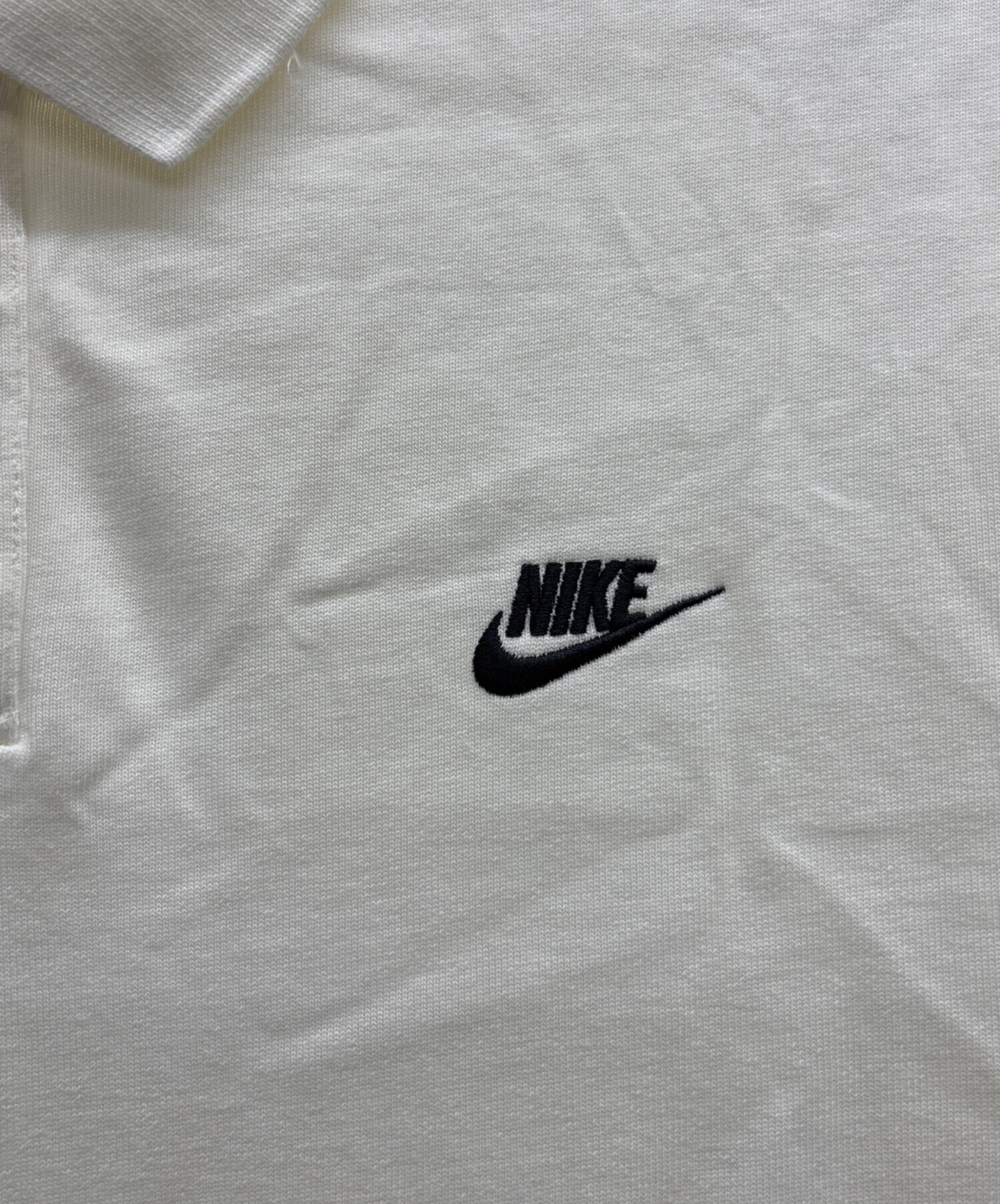 中古・古着通販】NIKE (ナイキ) CLUB KNIT LS POLO ホワイト サイズ