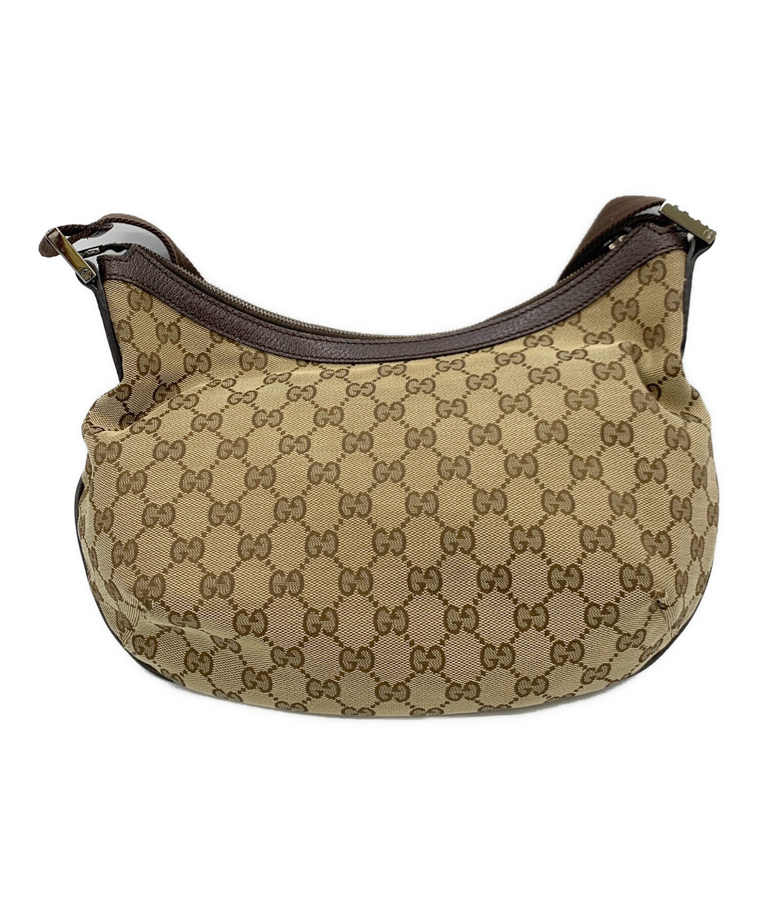 GUCCI GGキャンバス ショルダーバッグ ブラウン 中古・古着通販】GUCCI (グッチ) GGキャンバスショルダーバッグ