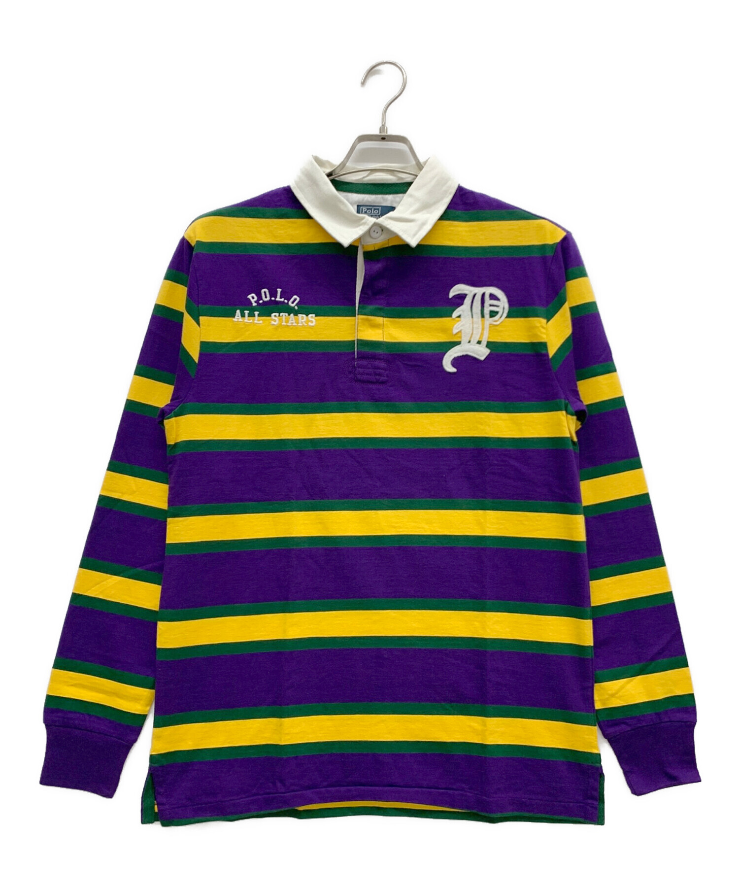 Polo Ralph Lauren ラガーシャツ 紫/黄 中古・古着通販】POLO RALPH LAUREN (ポロ・ラルフローレン) ラガー