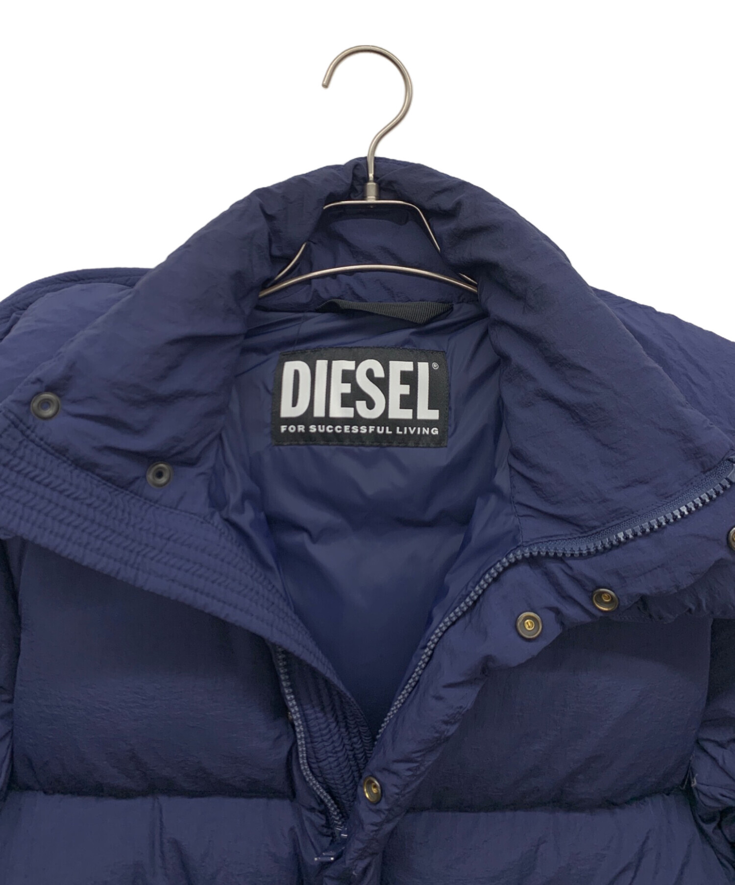 DIESEL　ネイビーのダウンジャケット 中古・古着通販】DIESEL (ディーゼル) ダウンジャケット ネイビー