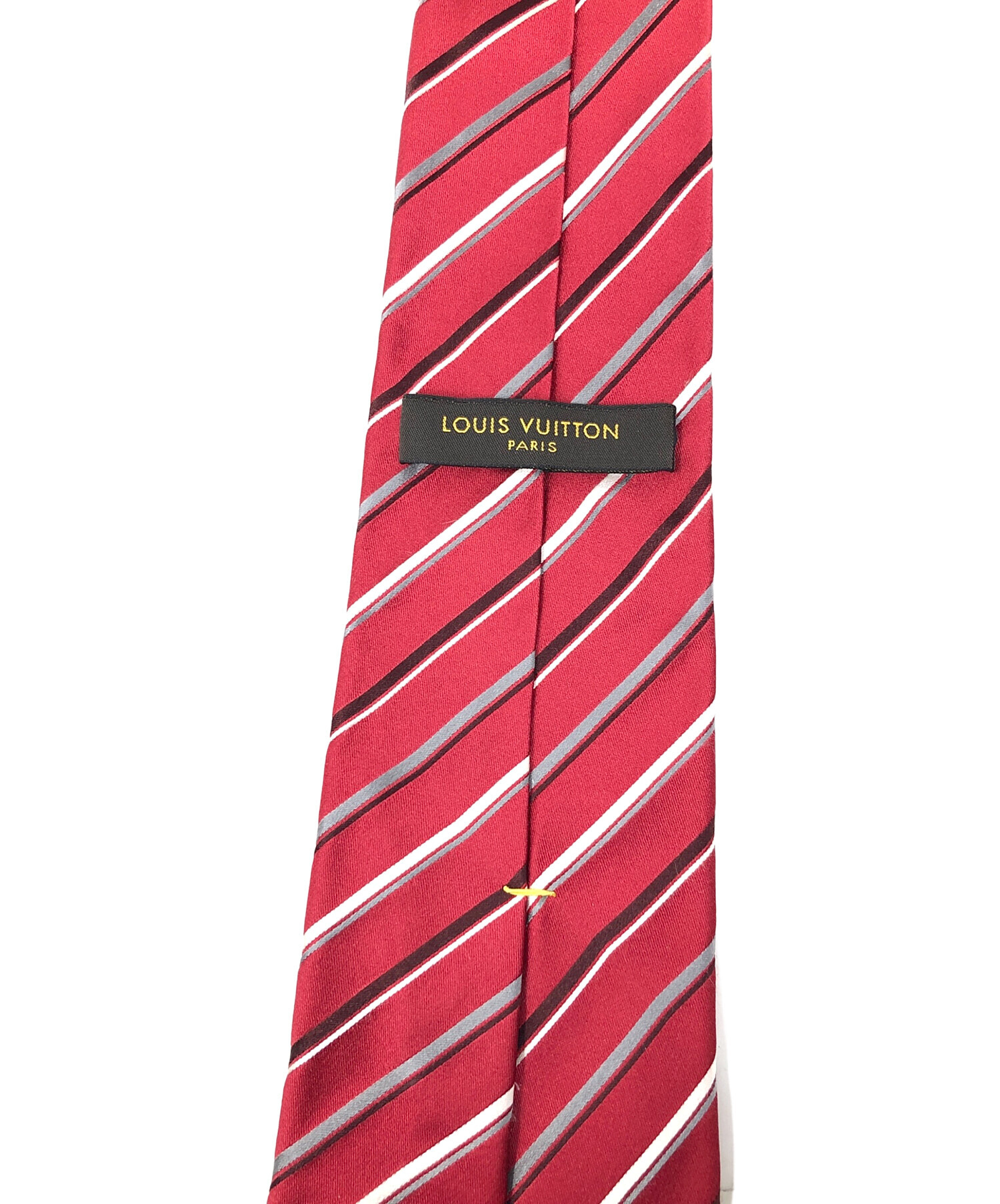 美品 LOUIS VUITTON ルイヴィトン ネクタイ レッド ストライプ 中古・古着通販】LOUIS VUITTON (ルイ ヴィトン) ネクタイ レッド