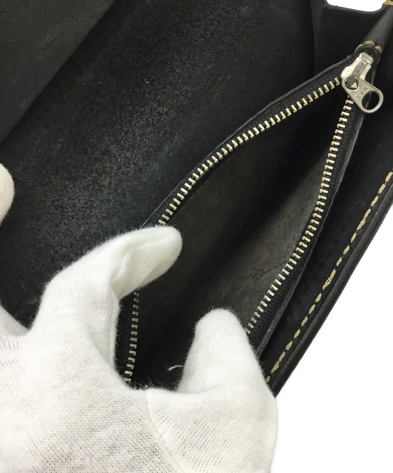 アルズニ　saad シルバーコンチョ　ブラック長財布 二つ折り長財布 サドルレザー メンズ レディース 長 ロング 革