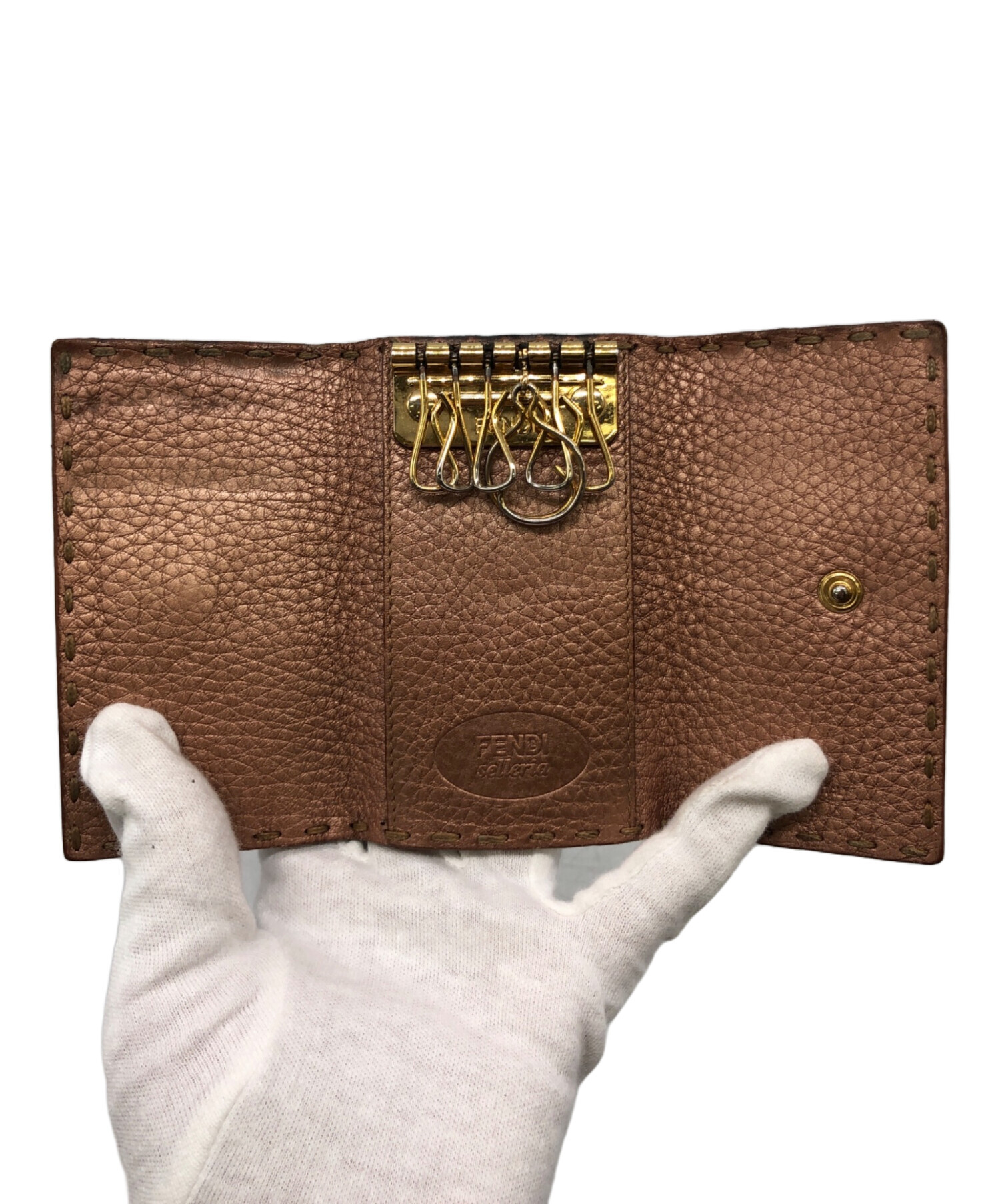 中古・古着通販】FENDI (フェンディ) 6連キーケース ピンク｜ブランド
