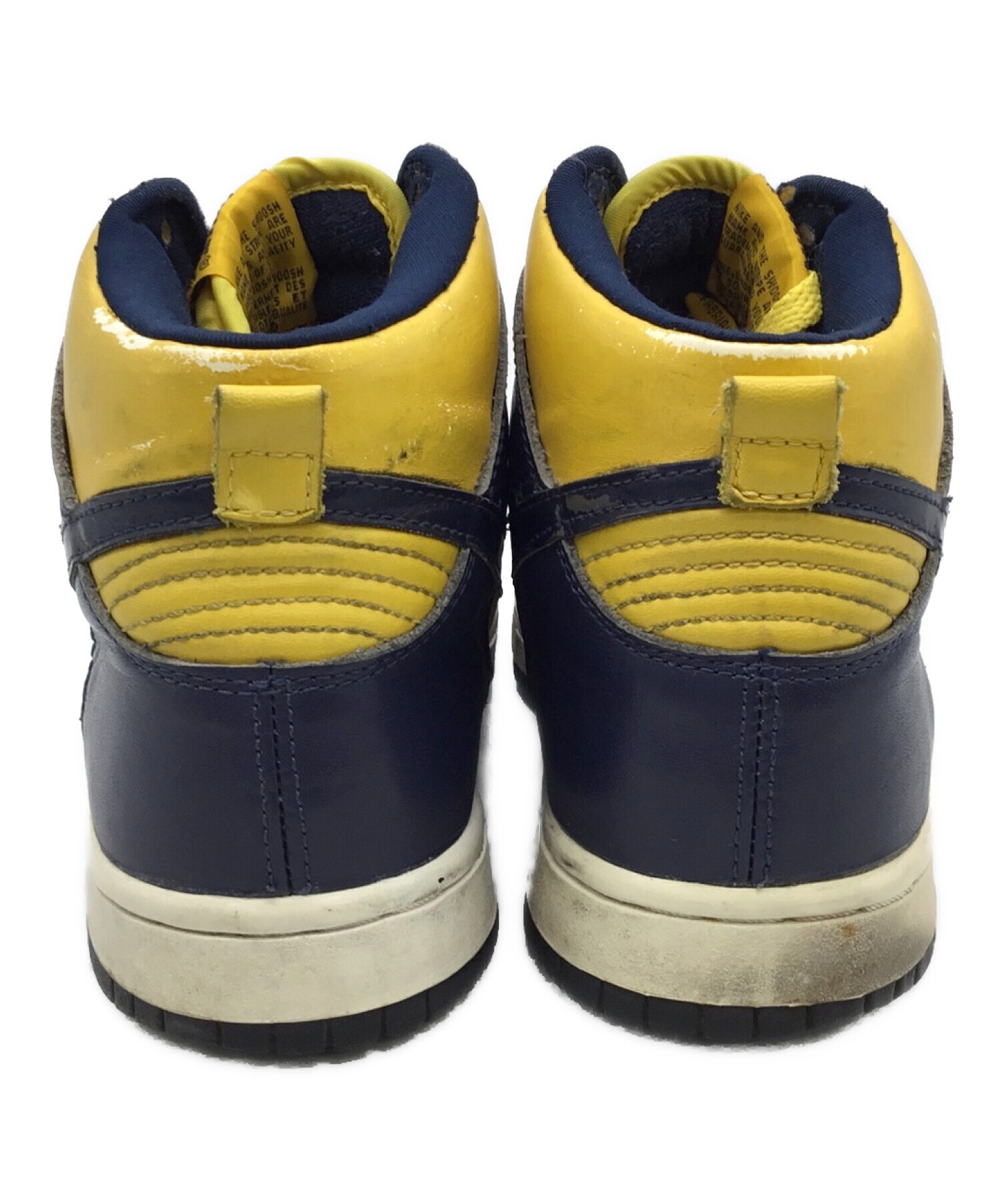 中古・古着通販】NIKE (ナイキ) DUNK HIGH LE イエロー×ネイビー 