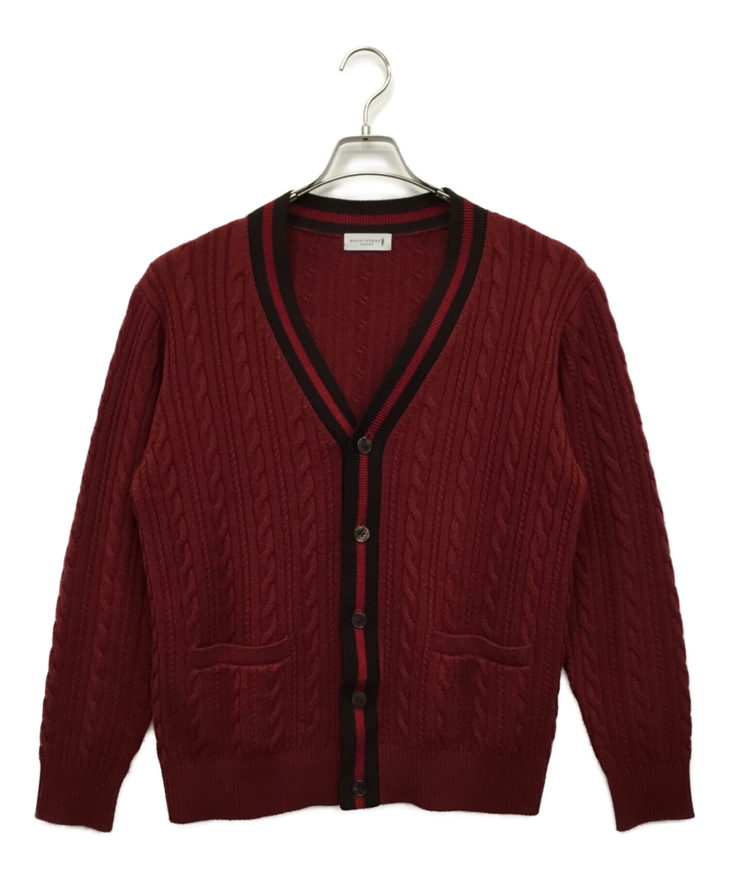 未使用 マッキントッシュロンドン カーディガン ニット ウール ミドル 黒 44 中古・古着通販】MACKINTOSH LONDON (マッキントッシュ ロンドン