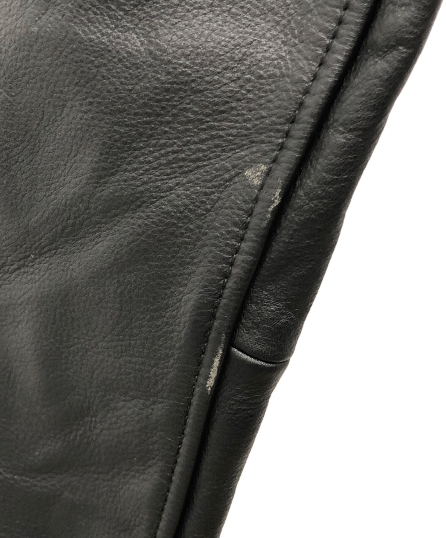 中古・古着通販】KADOYA (カドヤ) レザーパンツ ブラック サイズ:31