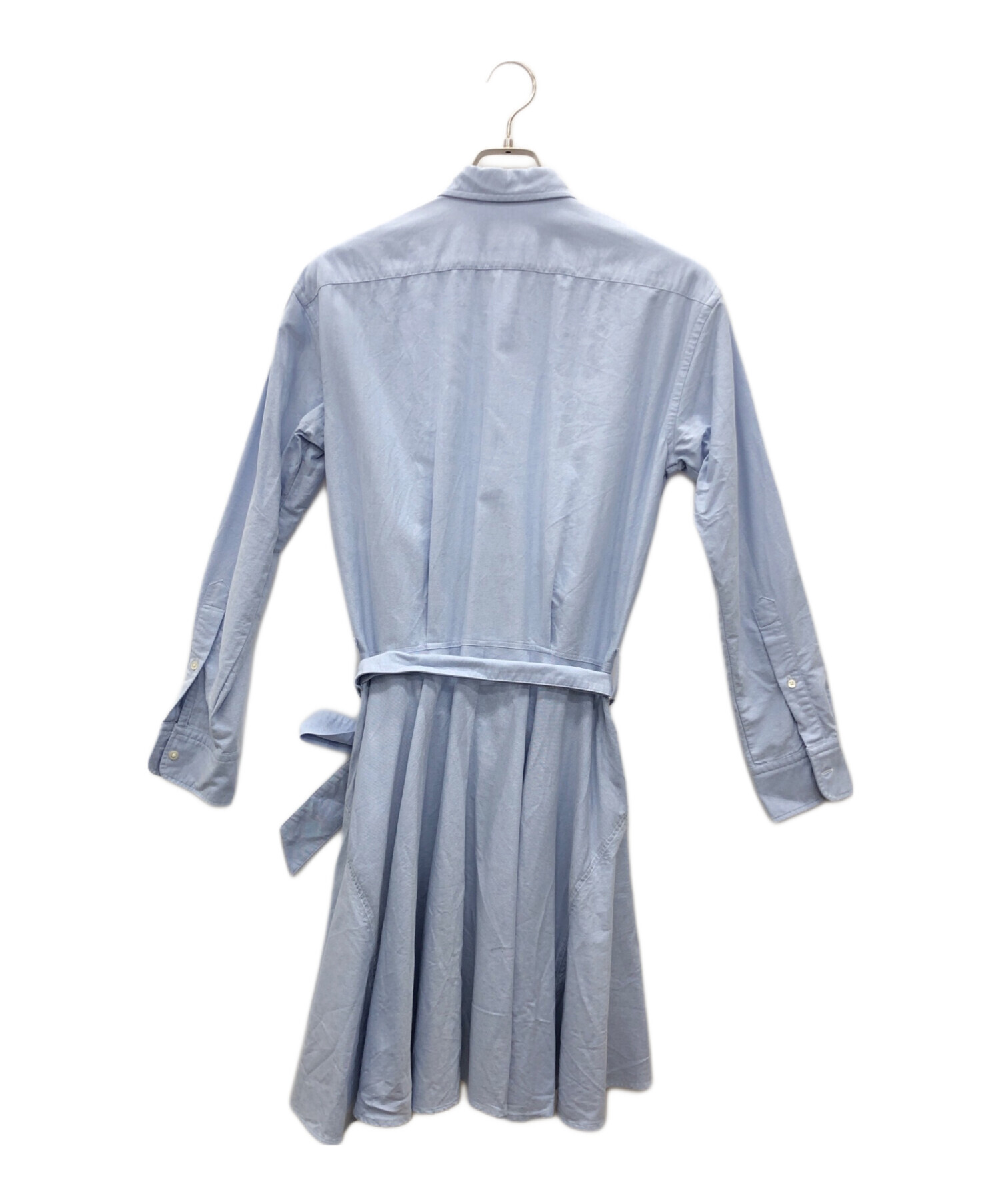 美品　ポロラルフローレン　シャツワンピース　フレア　大きめ　サイズ4 中古・古着通販】POLO RALPH LAUREN (ポロ・ラルフローレン) フレア