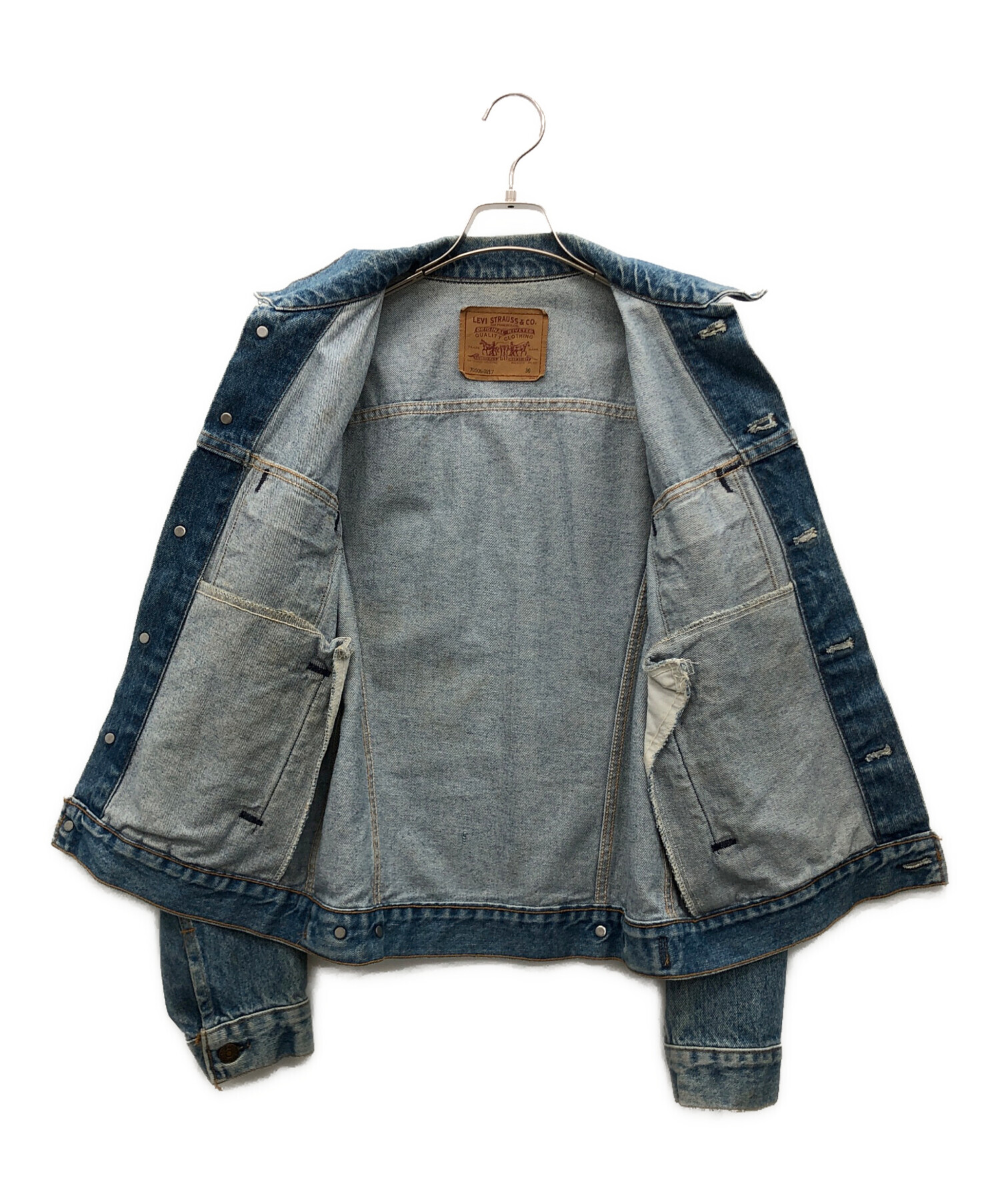 Levi's デニムジャケット(size36 ) 　 　 　 　 M? S? 中古・古着通販】LEVI'S (リーバイス) デニムジャケット ブルー サイズ