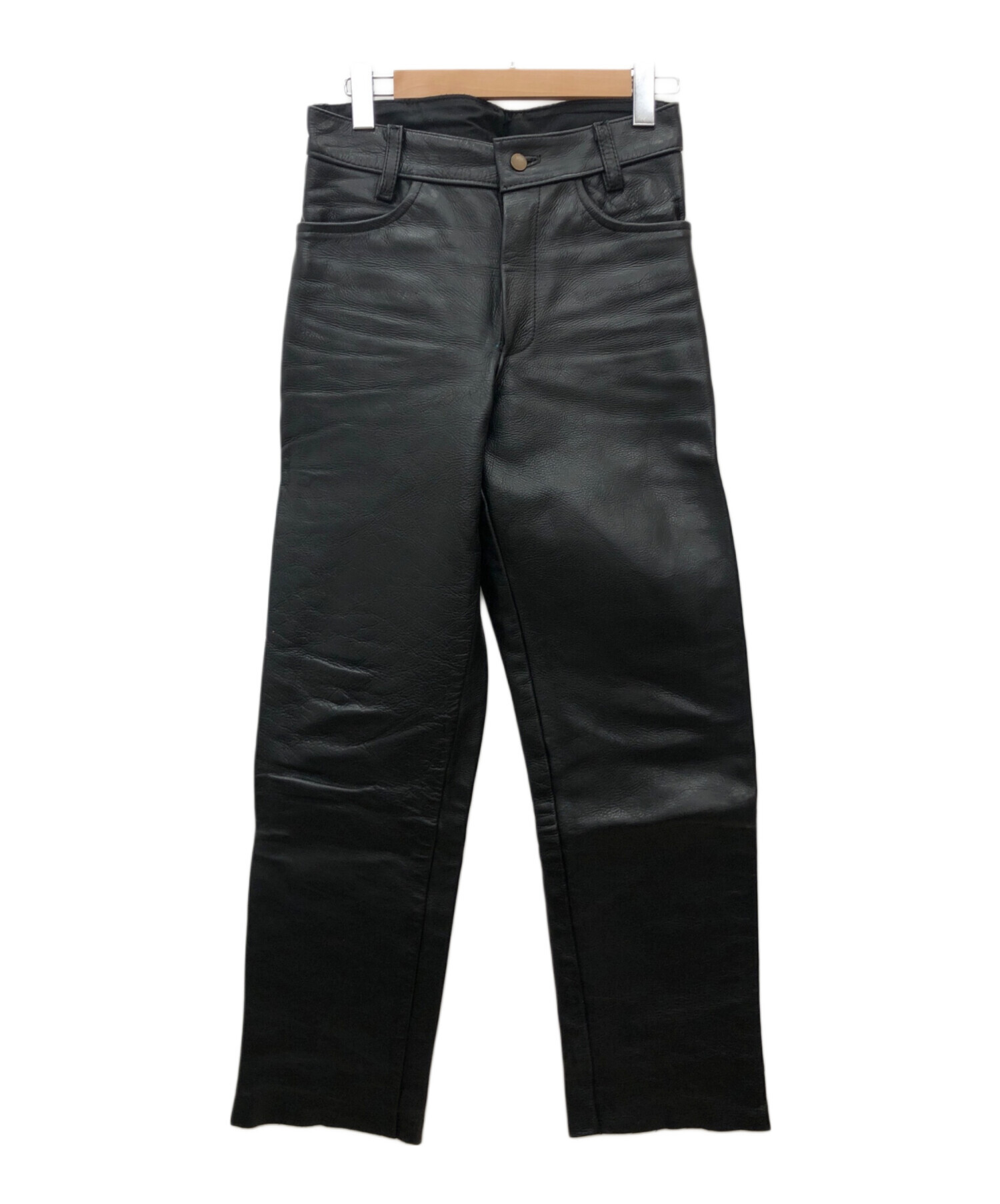 中古・古着通販】VANSON (バンソン) レザーパンツ ブラック サイズ:W31