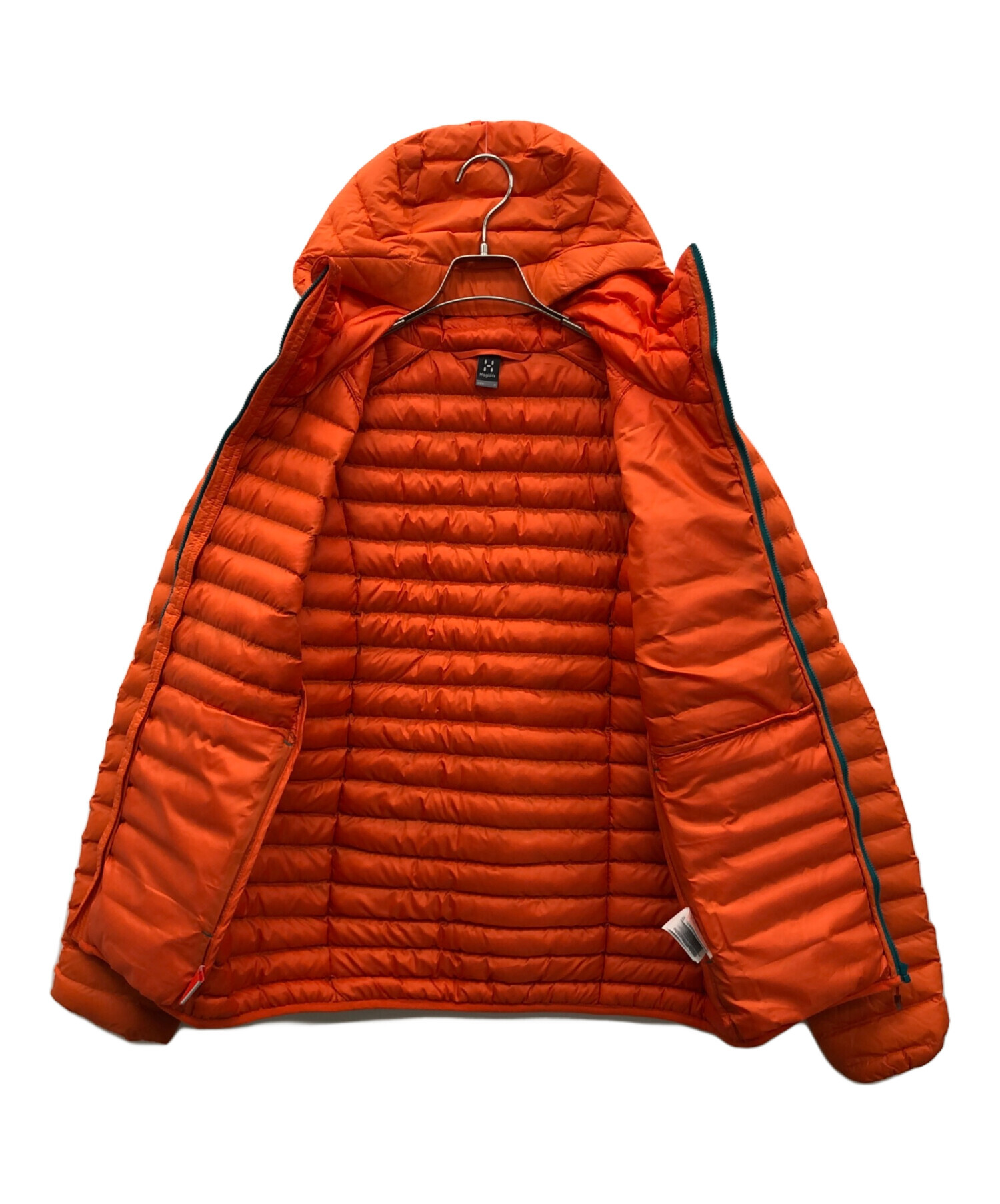 ホグロフス エッセンス ダウン フード Lサイズ グレー×オレンジ 中古・古着通販】HAGLOFS (ホグロフス) エッセンス ミミック フード