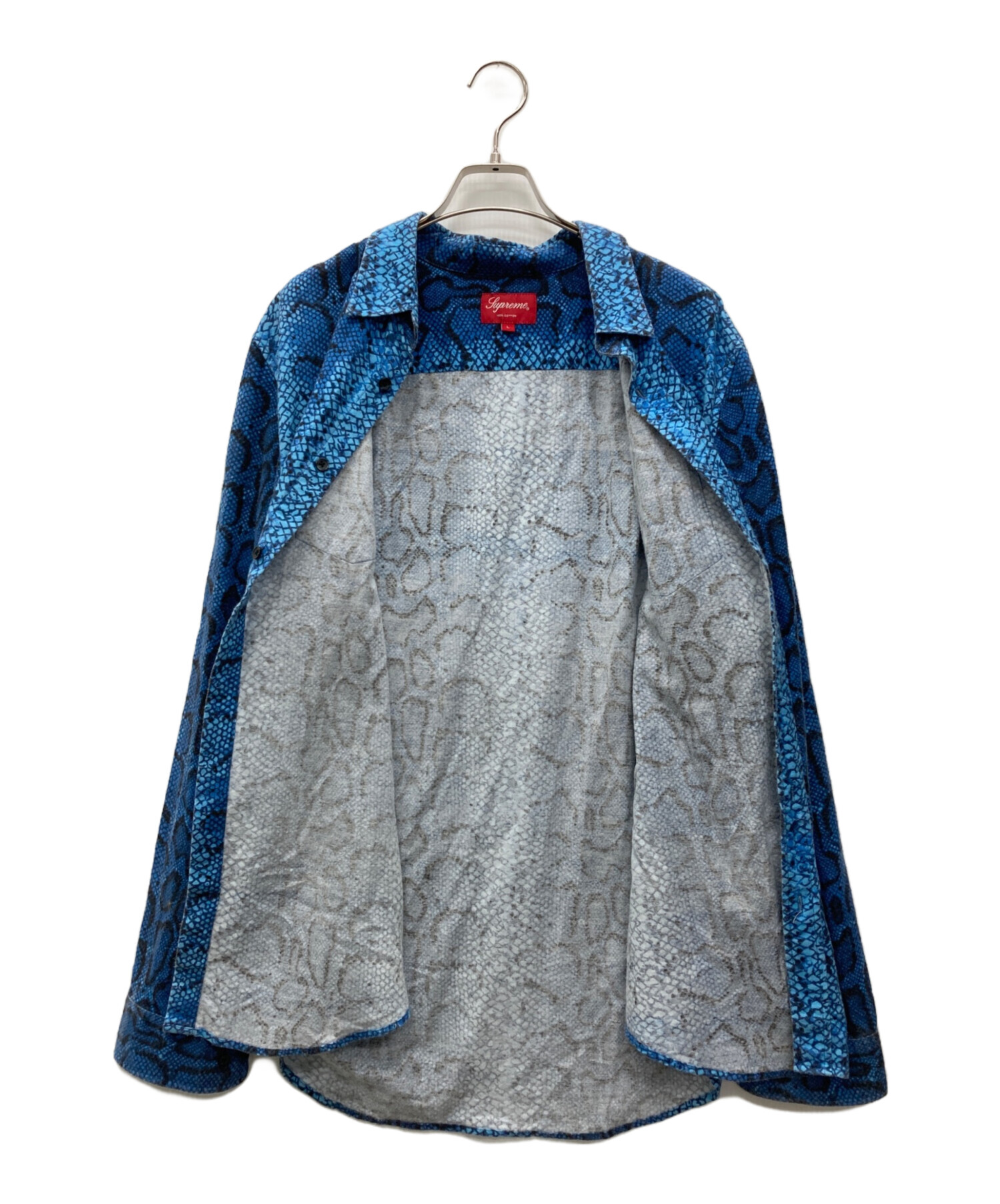 中古・古着通販】Supreme (シュプリーム) 総柄シャツ ブルー サイズ:L 