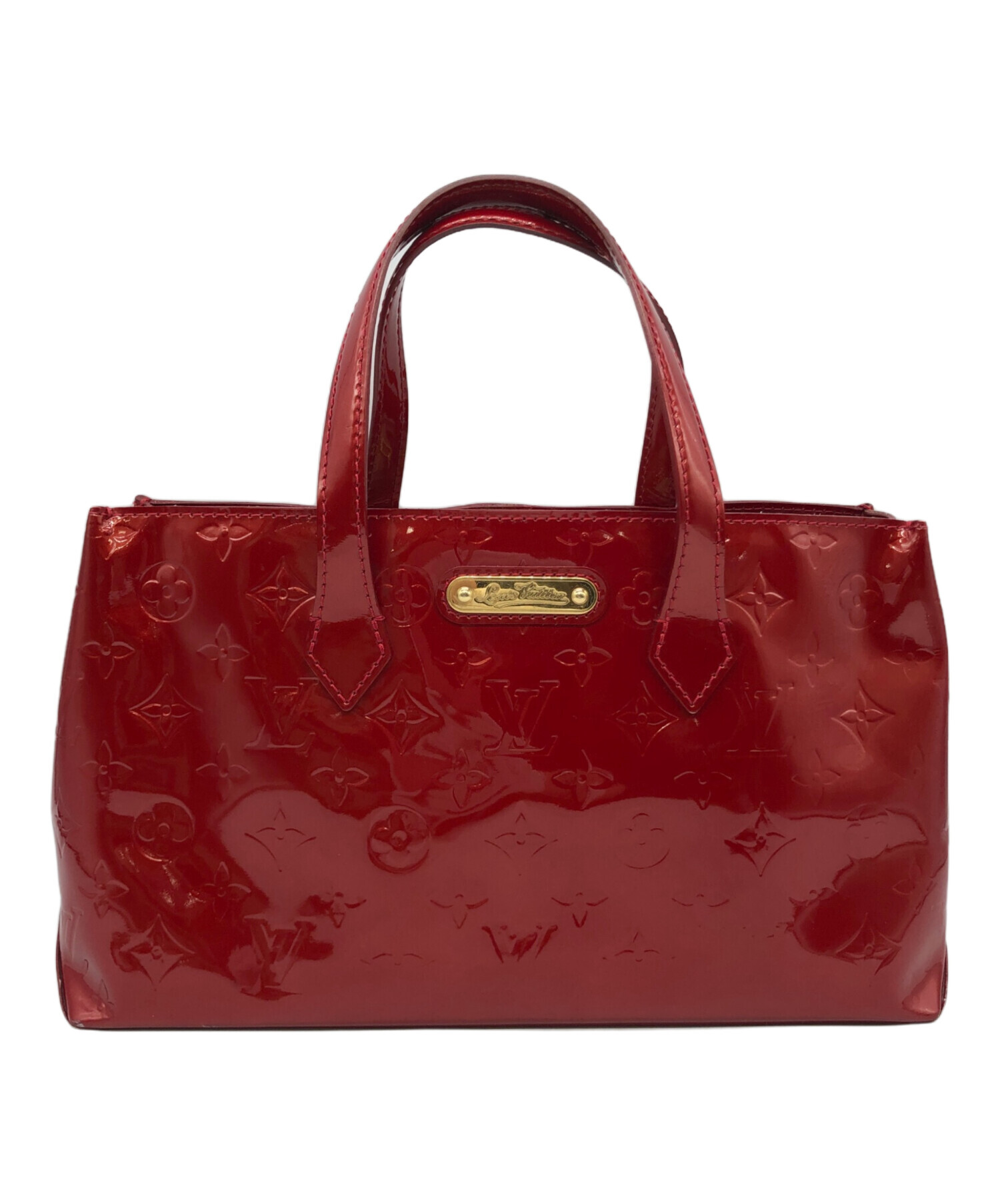 LOUIS VUITTON ヴェルニ ハンドバッグ レッド　ジャンク品 中古・古着通販】LOUIS VUITTON (ルイ ヴィトン) ハンドバッグ レッド