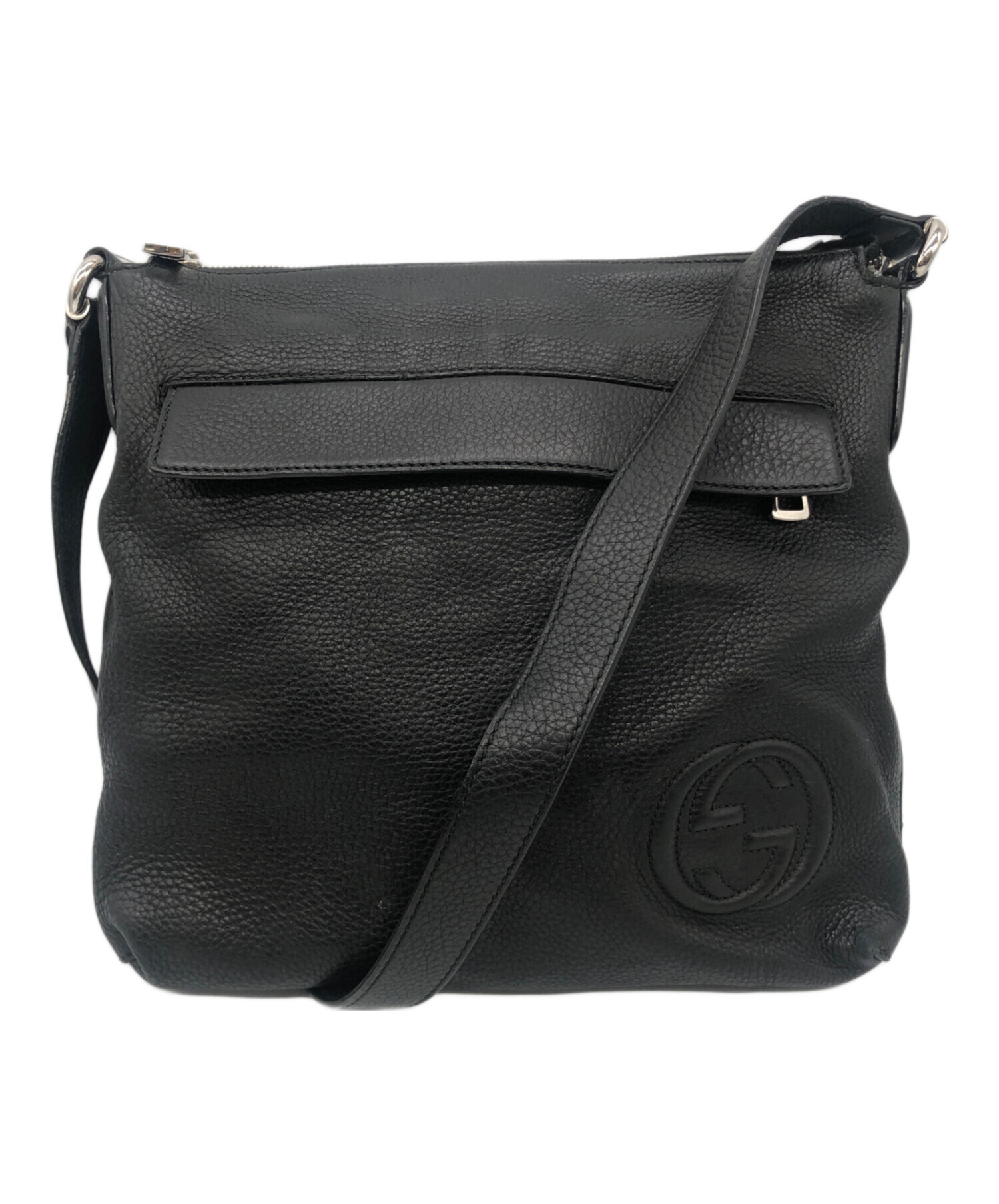 GUCCI グッチ ブラック ショルダーバッグ 中古・古着通販】GUCCI (グッチ) ショルダーバッグ ブラック｜ブランド
