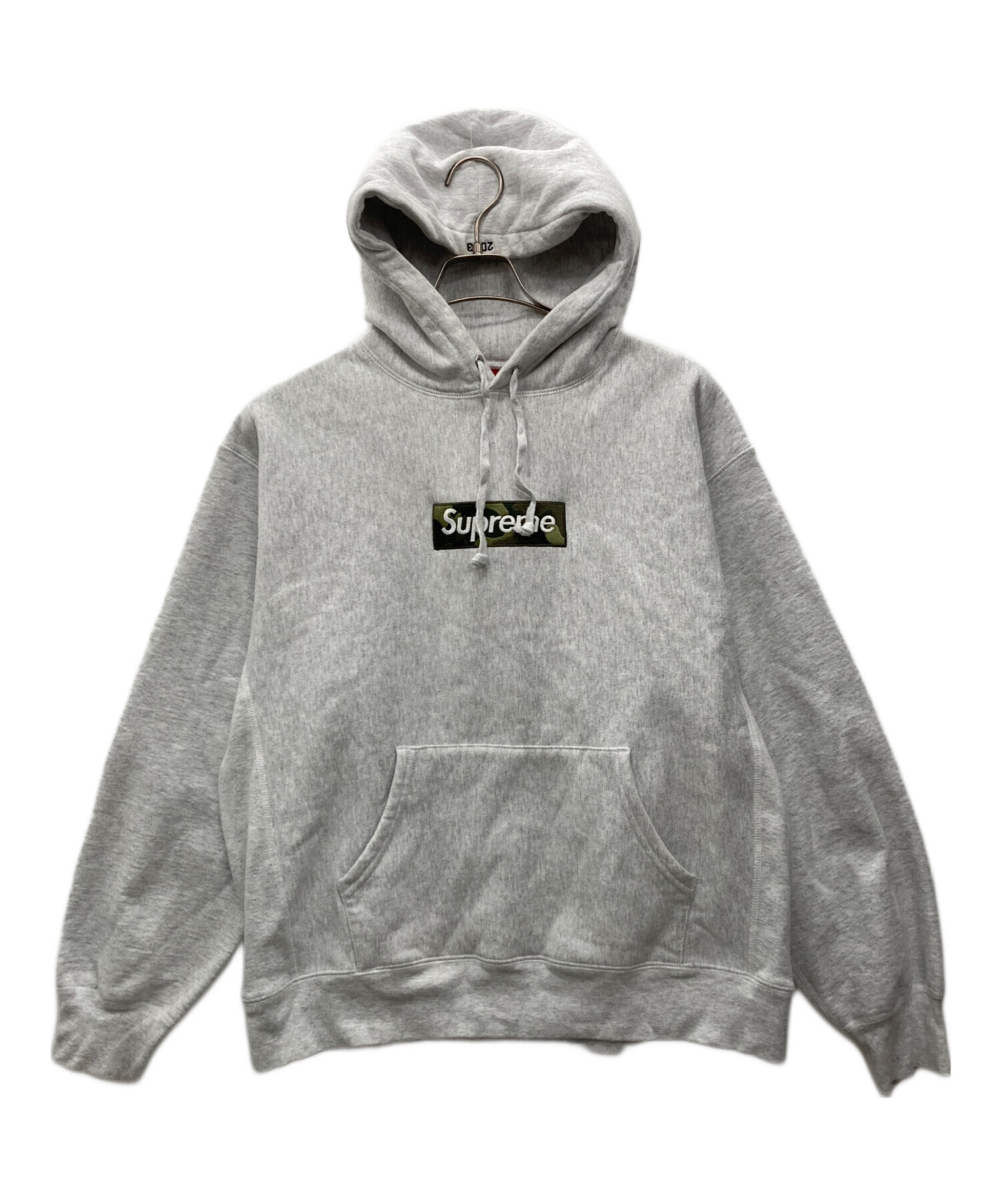 【値下げ不可】SUPREME パーカー プルオーバー 中古・古着通販】SUPREME (シュプリーム) プルオーバーパーカー グレー