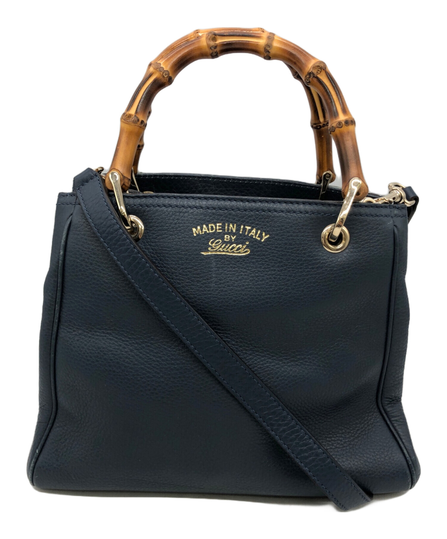 GUCCI バンブー ショッパー バッグ 斜め掛け可能 グッチ GUCCI（グッチ） （未使用 展示品）グッチ ?レザー バンブー