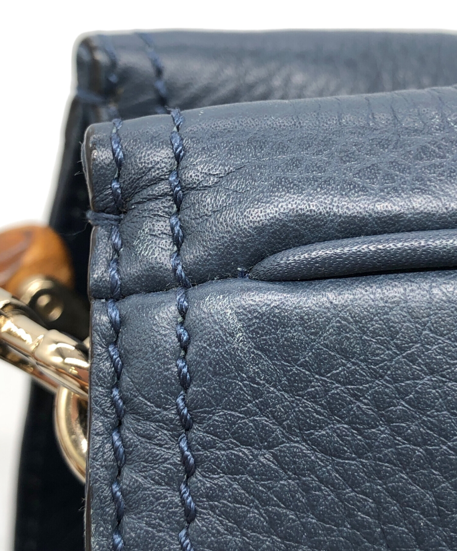 ★専用★ GUCCI グッチ/ミニショルダーバッグ/2way/バンブー/ネイビー グッチ【GUCCI】ミニバンブー 2Wayショルダーバッグを名古屋市東区の
