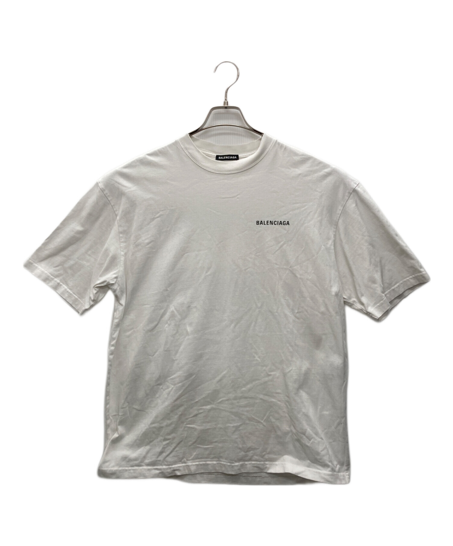 中古・古着通販】BALENCIAGA (バレンシアガ) ロゴTシャツ アイボリー