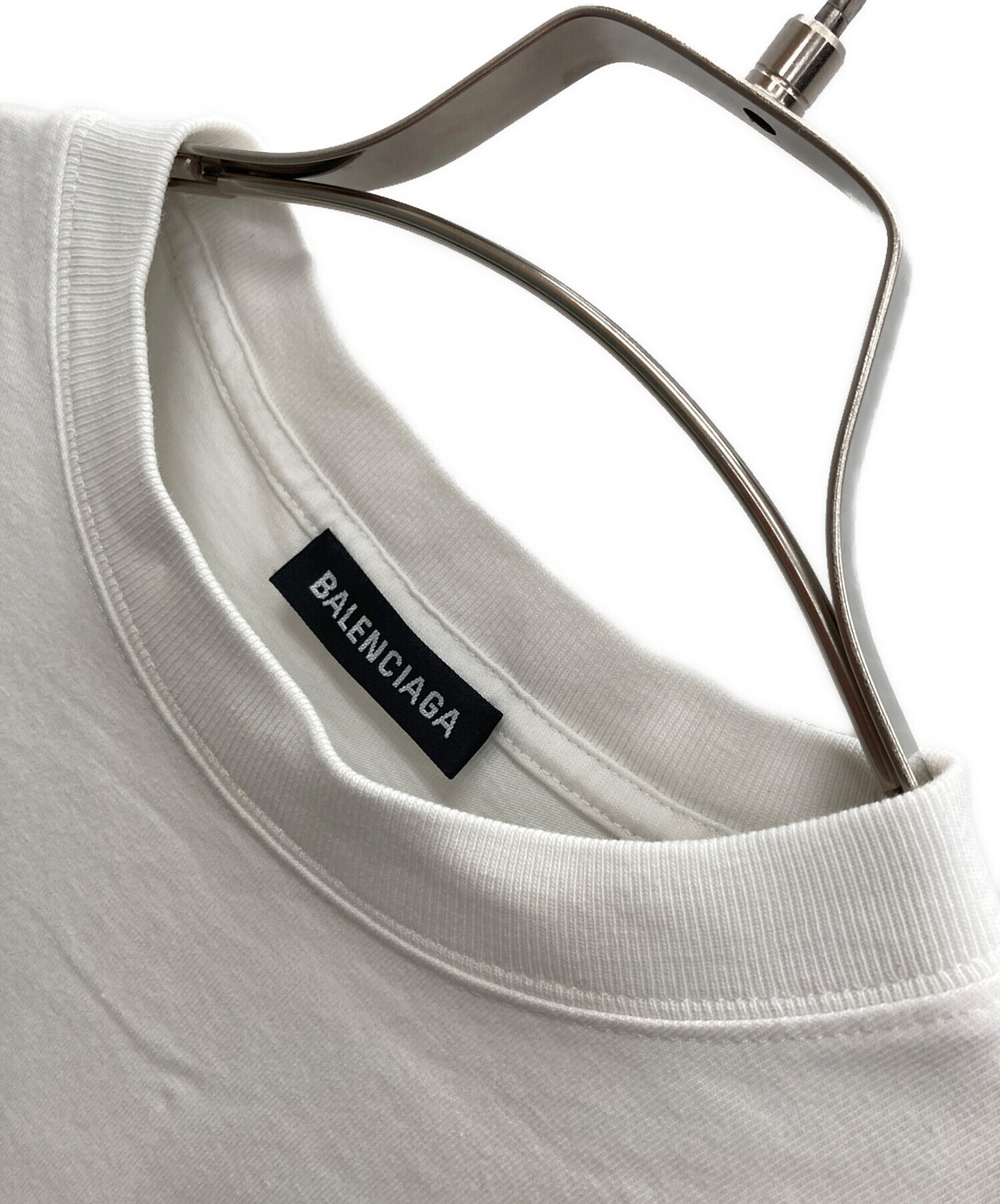 中古・古着通販】BALENCIAGA (バレンシアガ) ロゴTシャツ アイボリー