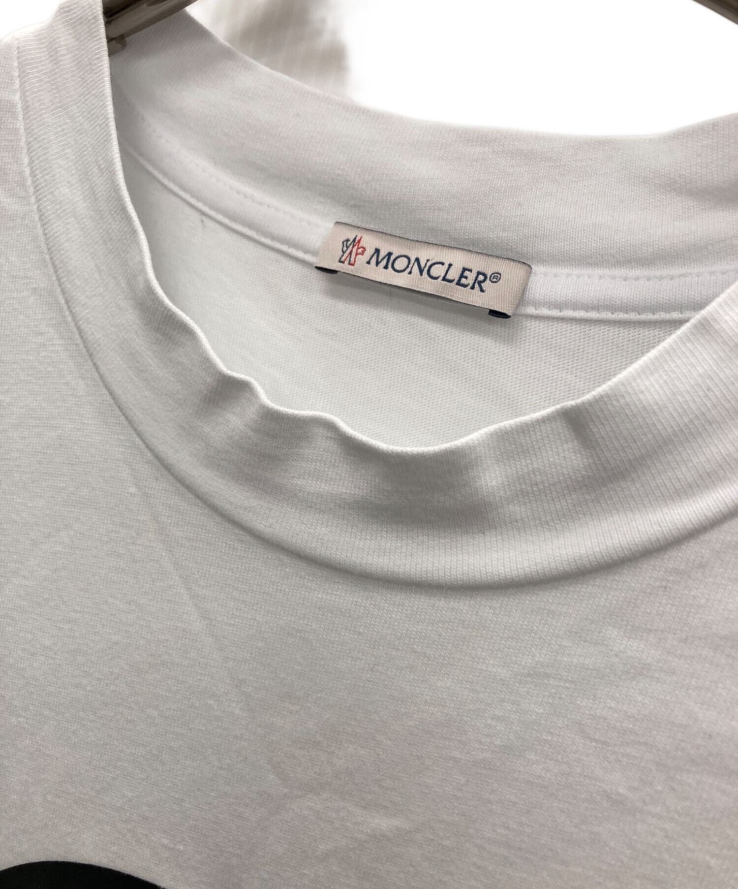 中古・古着通販】MONCLER (モンクレール) Tシャツ ホワイト サイズ:S