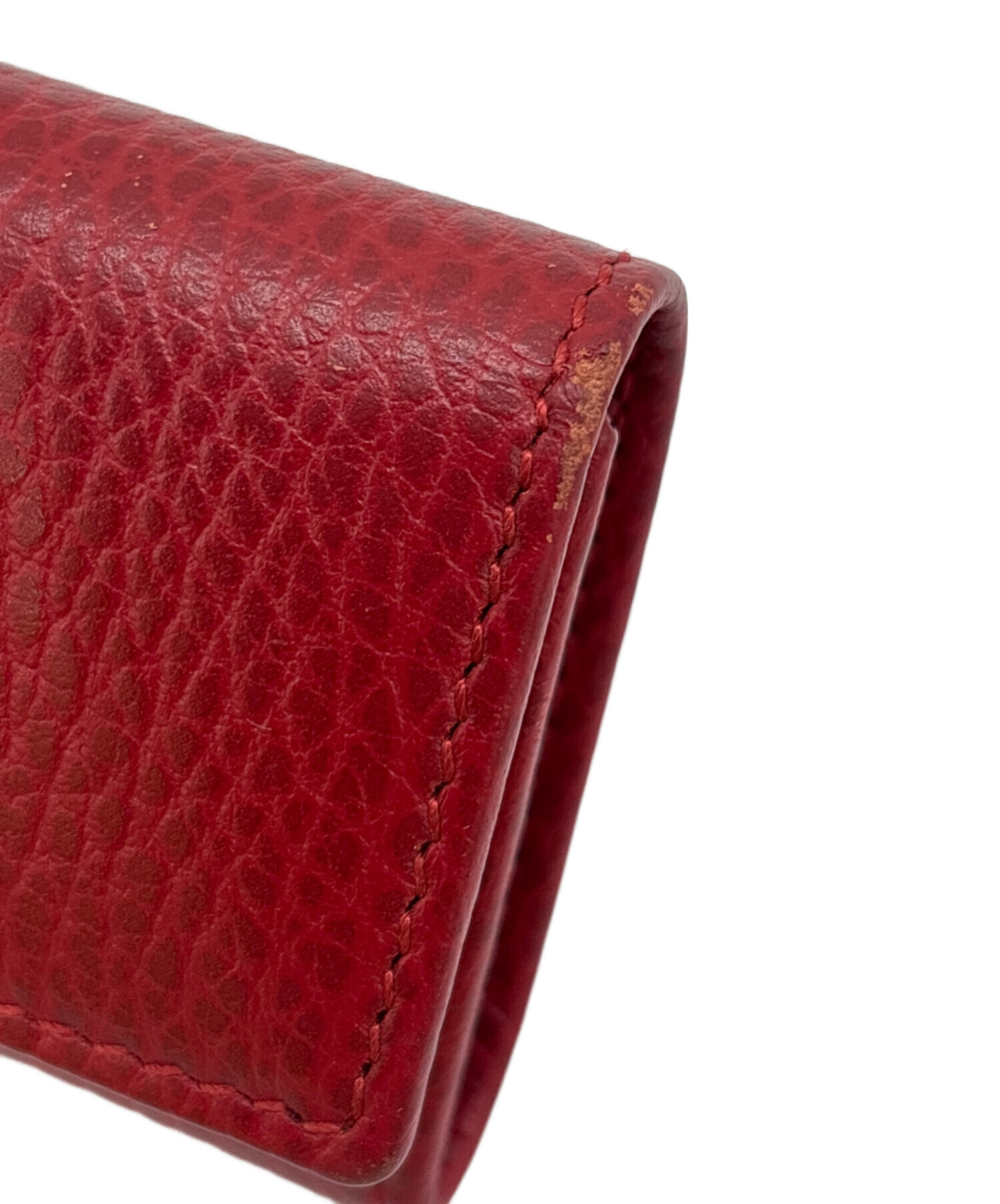 GUCCI【新品未使用】ダークレッド レザー キーケース（正規品） 中古・古着通販】GUCCI (グッチ) 6連キーケース レッド｜ブランド