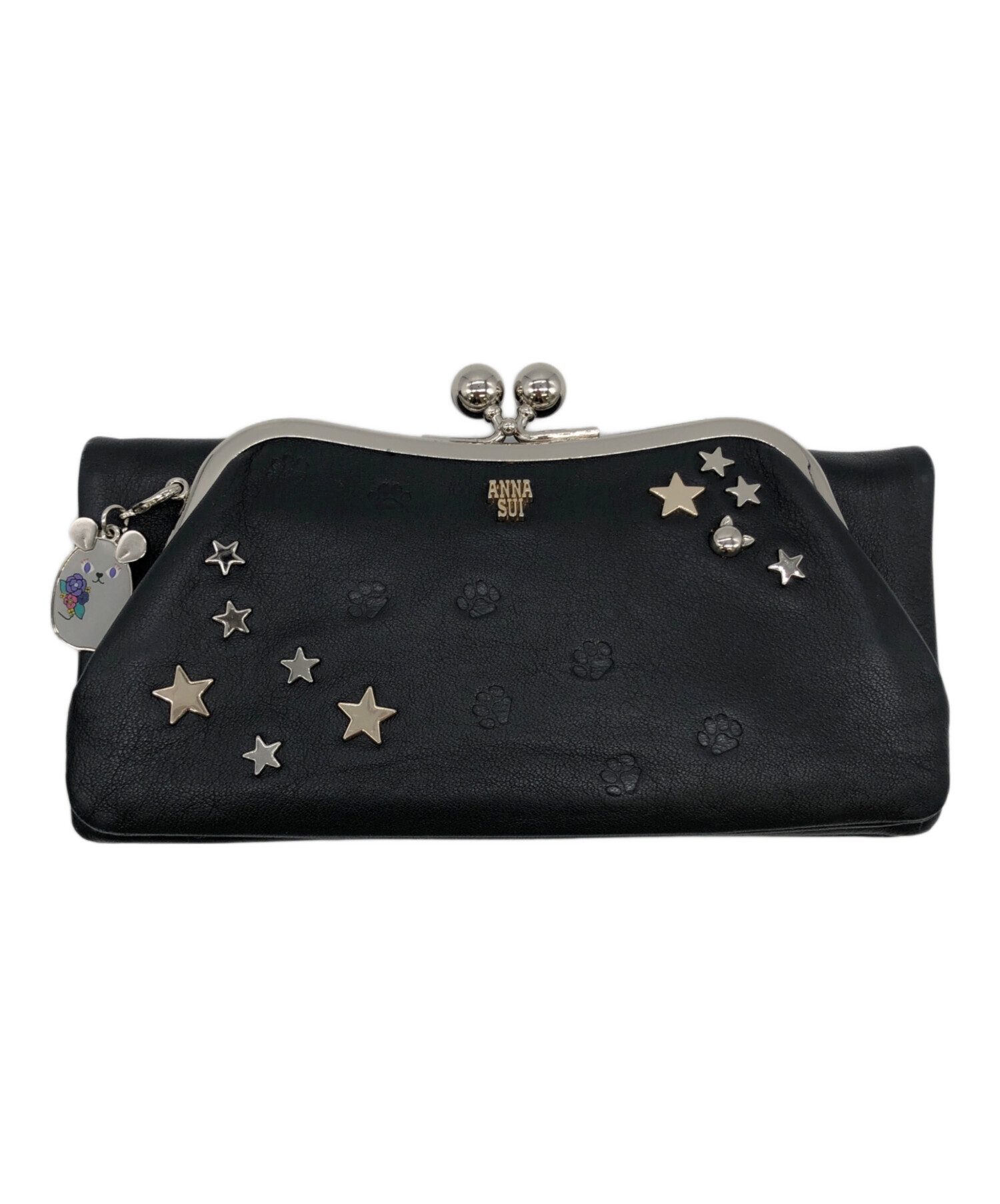 中古・古着通販】ANNA SUI (アナスイ) がま口長財布 ブラック