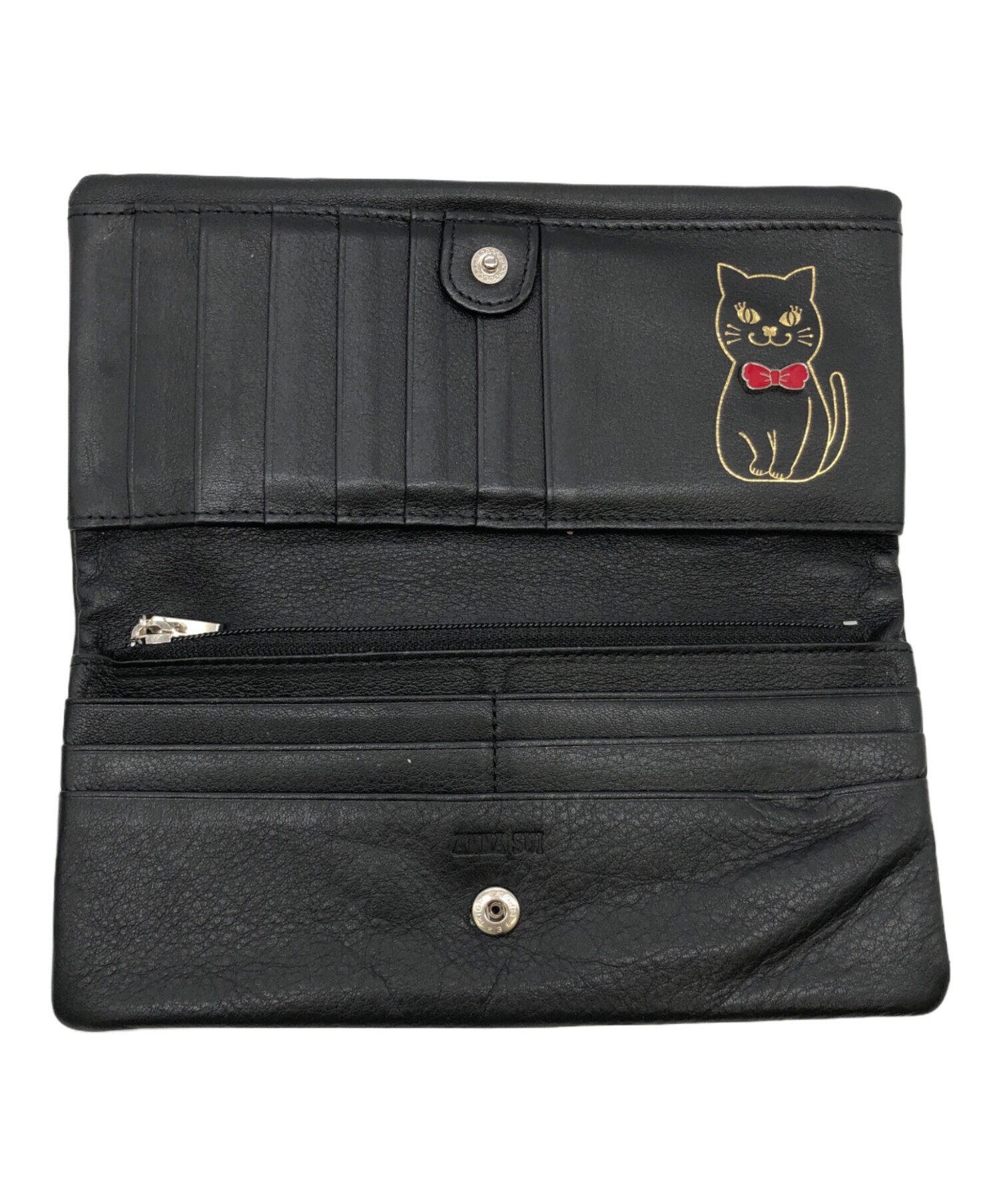 中古・古着通販】ANNA SUI (アナスイ) がま口長財布 ブラック